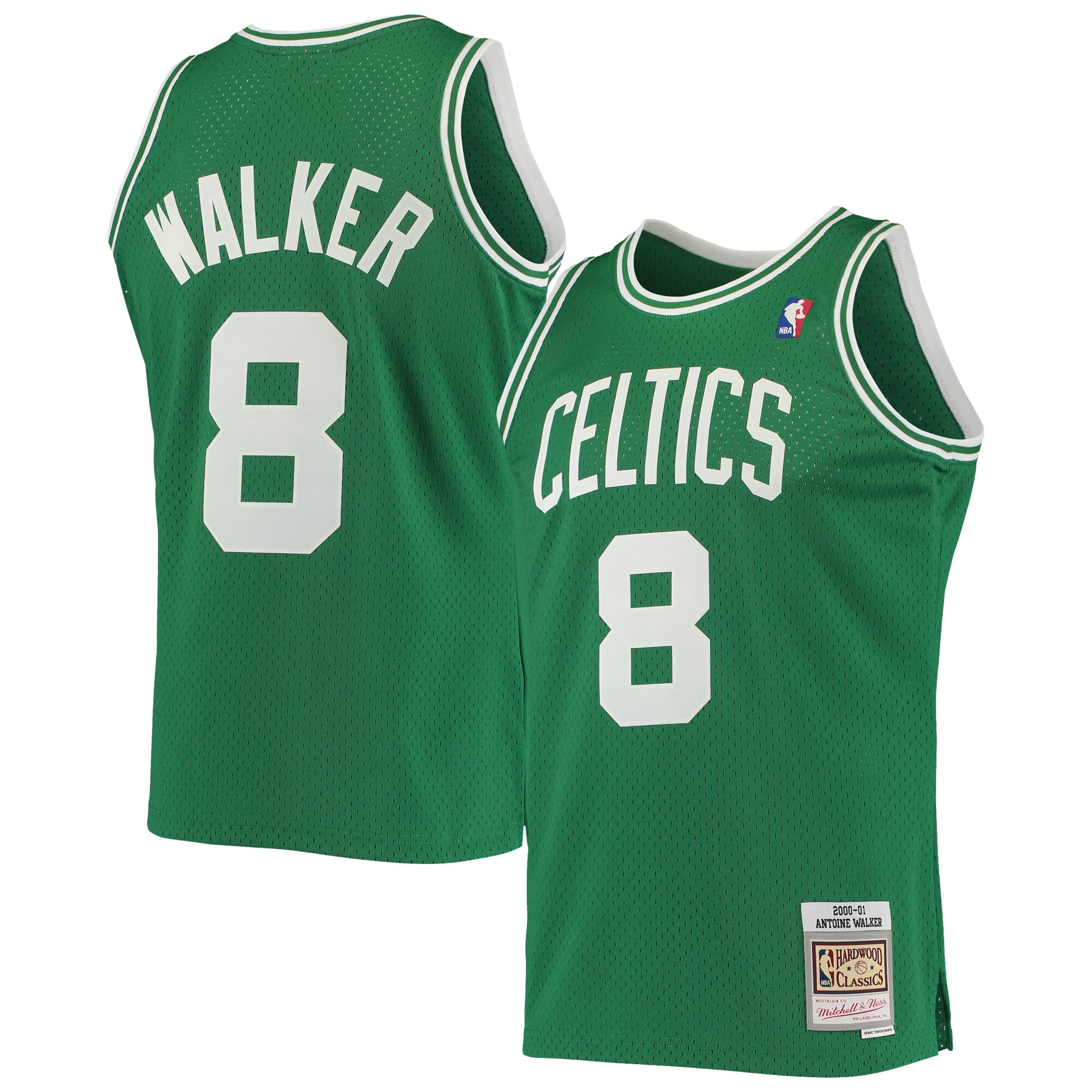 Antoine Walker Boston Celtics Mitchell & Ness 2001\/02 Hardwood Classics Swingman Jersey - Kelly Green