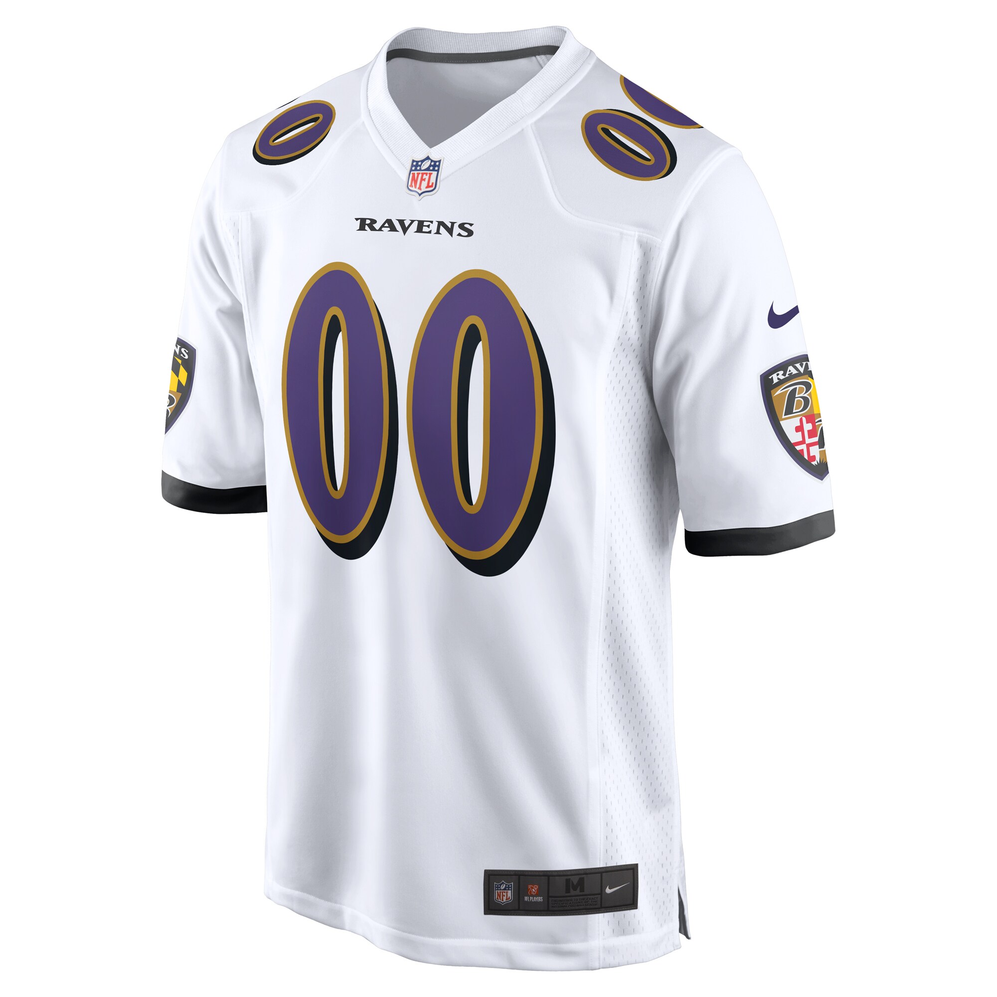 Baltimore Ravens  Custom Game Jersey - White