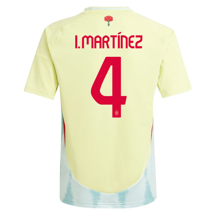 Iñigo Martínez 5 Spain National Team 2024 Away YOUTH Jersey - Yellow
