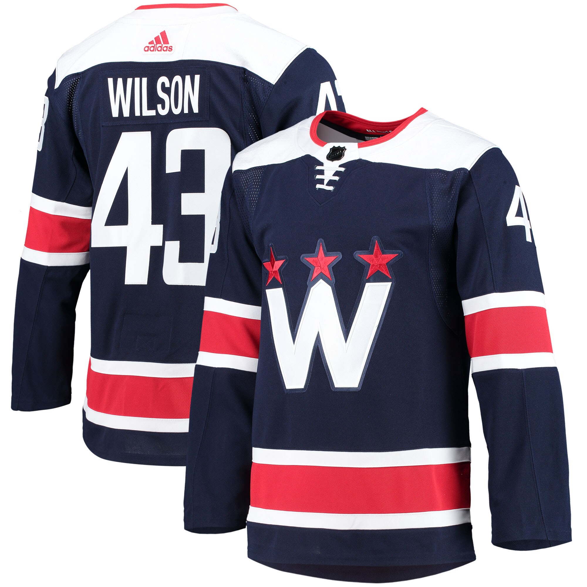 Tom Wilson Washington Capitals adidas Alternate Primegreen Authentic Player Jersey - Navy