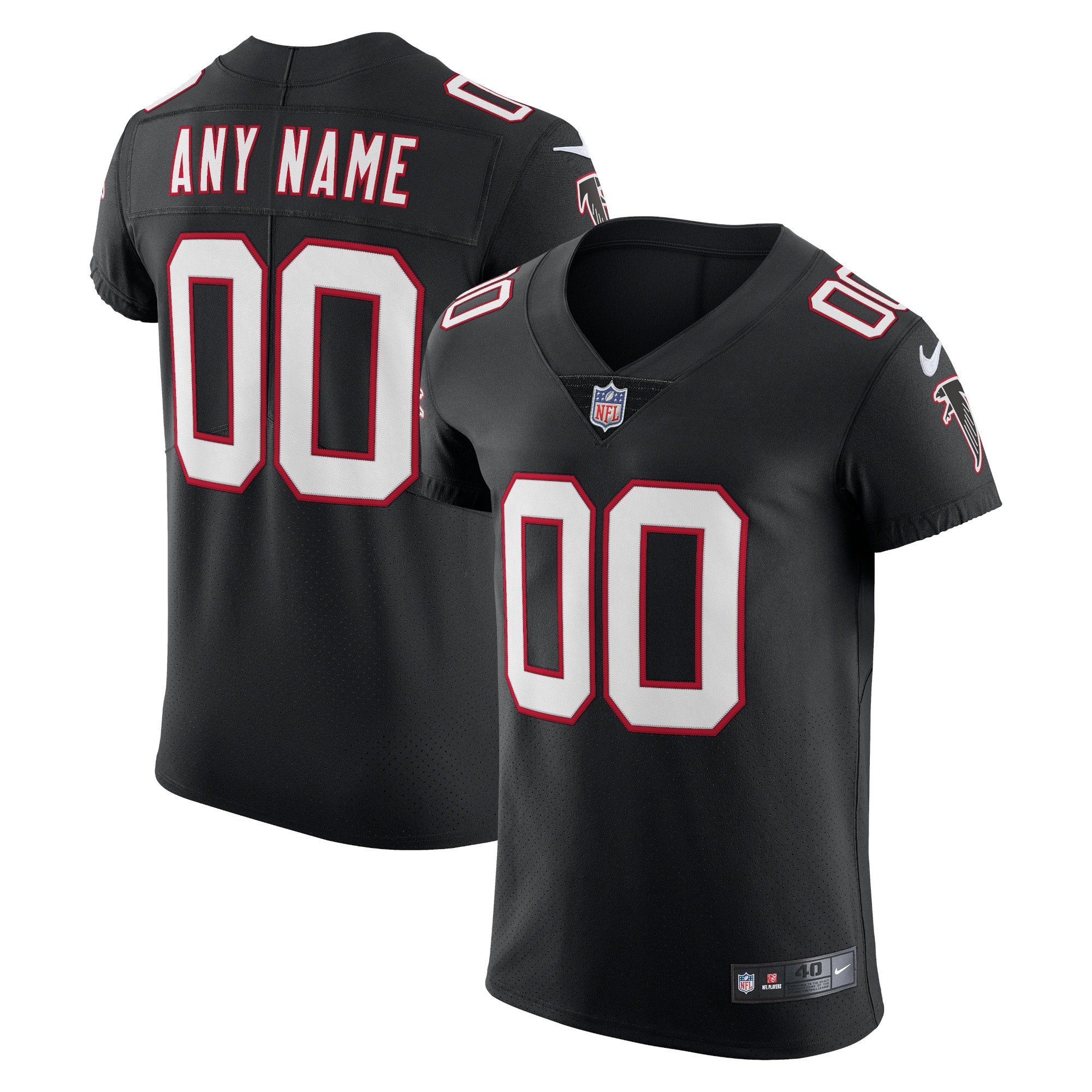 Atlanta Falcons  Alternate Vapor Elite Custom Jersey - Black