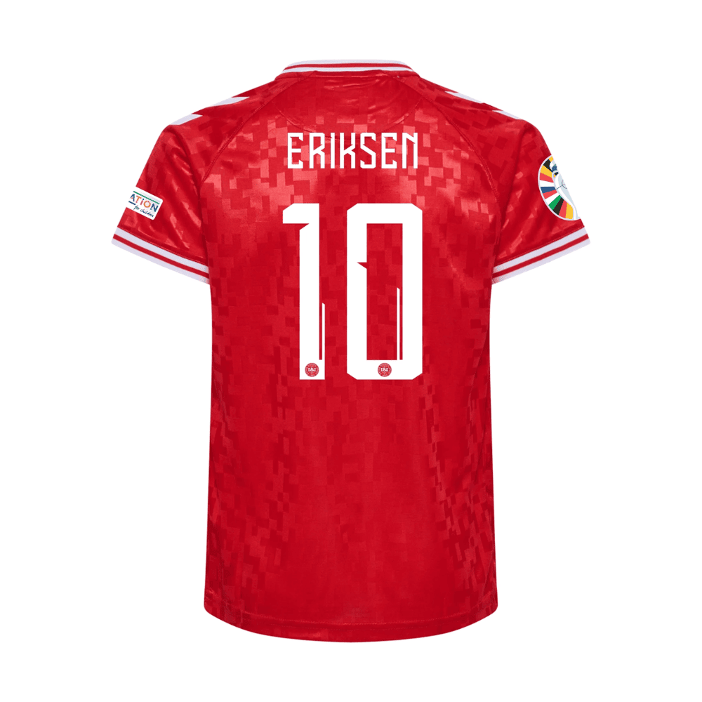 Christian Eriksen 10 Denmark National Team 2024 Home Stadium YOUTH Jersey - Red