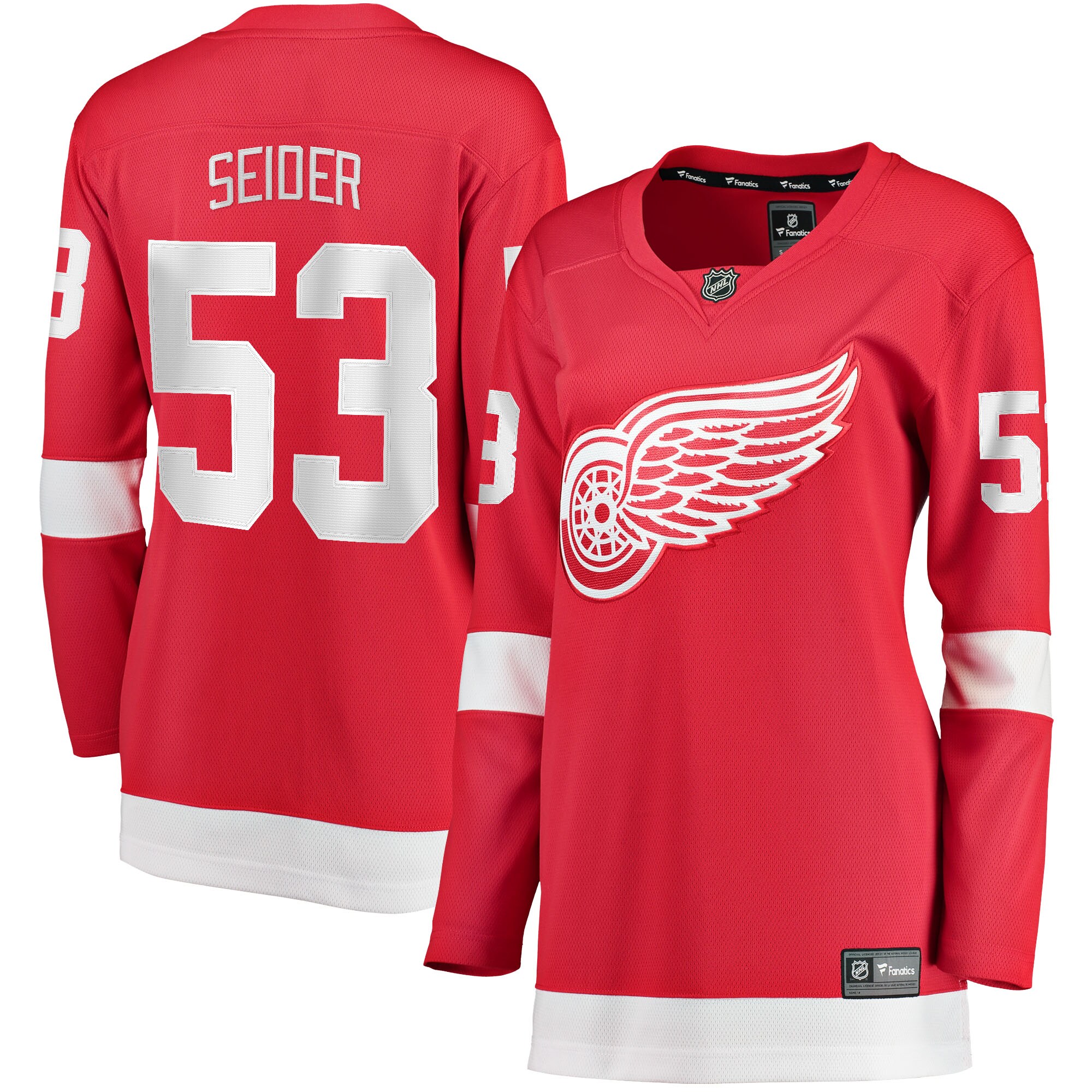Moritz Seider Detroit Red Wings Fanatics Women's Home Breakaway Player Jersey - Red