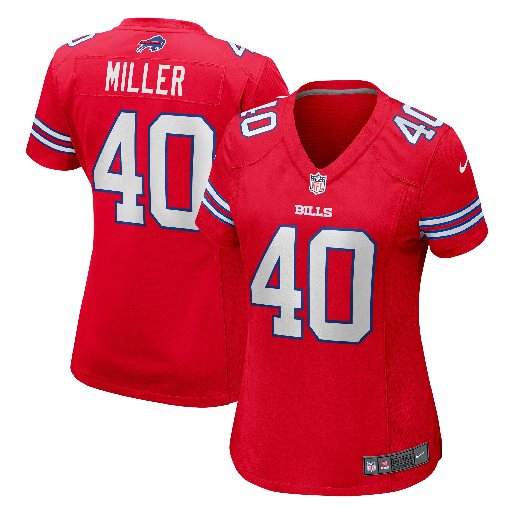 Von Miller Buffalo Bills  Women's Player Jersey - Red