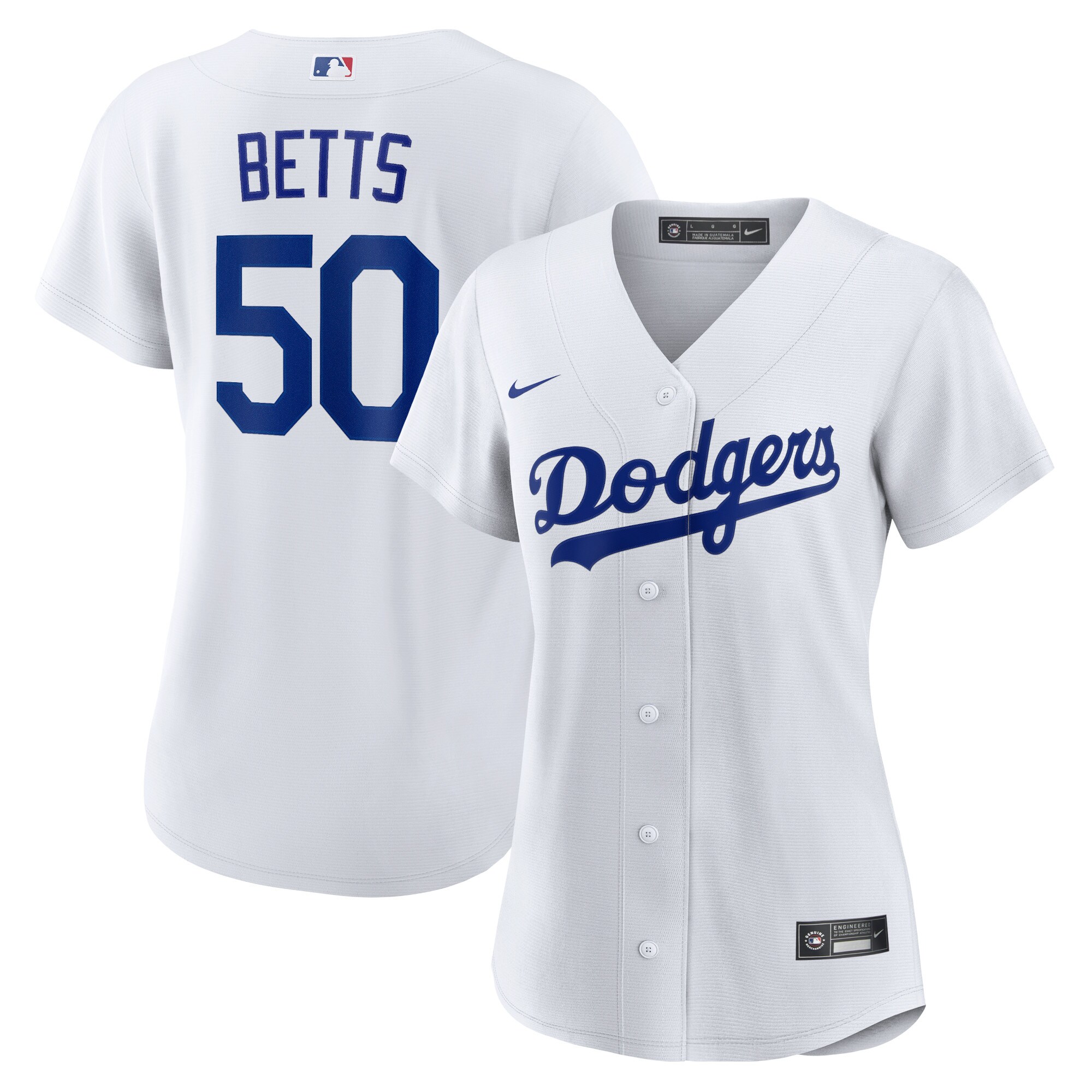 Mookie Betts Los Angeles Dodgers  Women's Home Replica Player Jersey - White