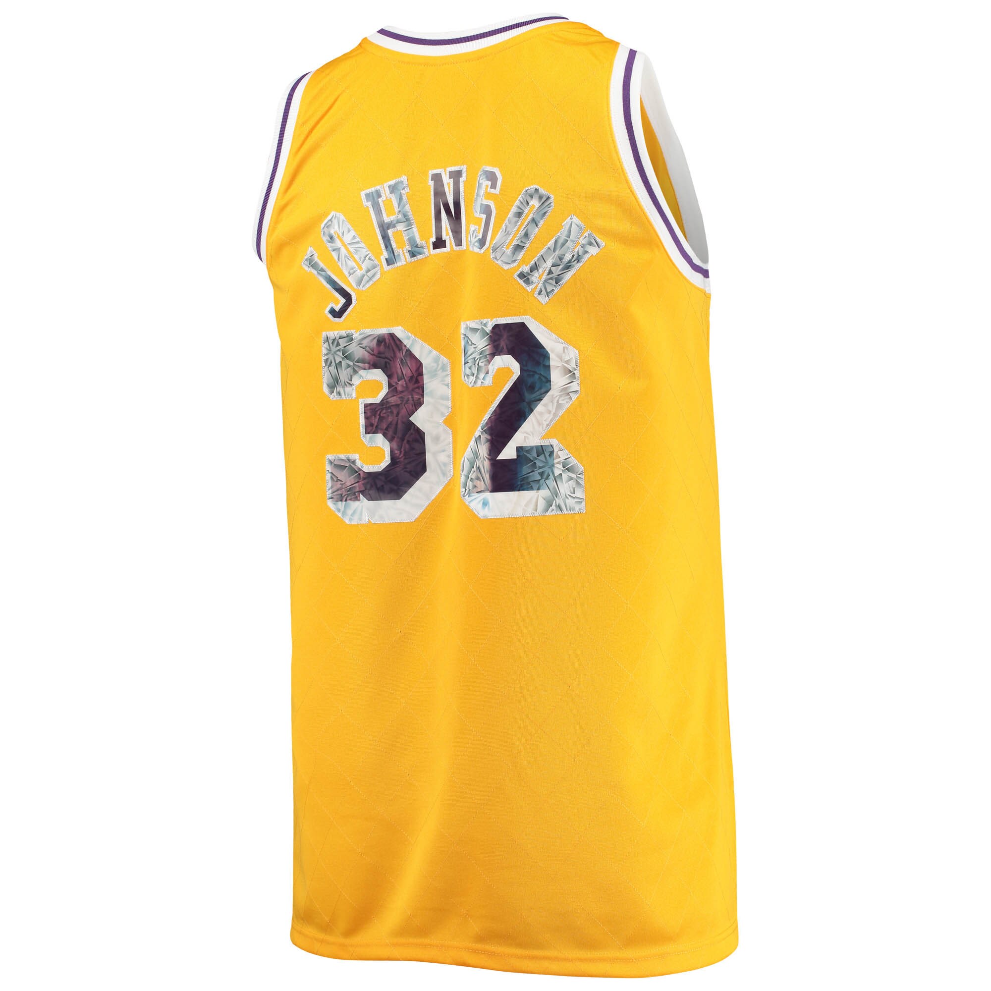Magic Johnson Los Angeles Lakers Mitchell & Ness Big & Tall 1984\/85 NBA 75th Anniversary Diamond Swingman Jersey - Gold