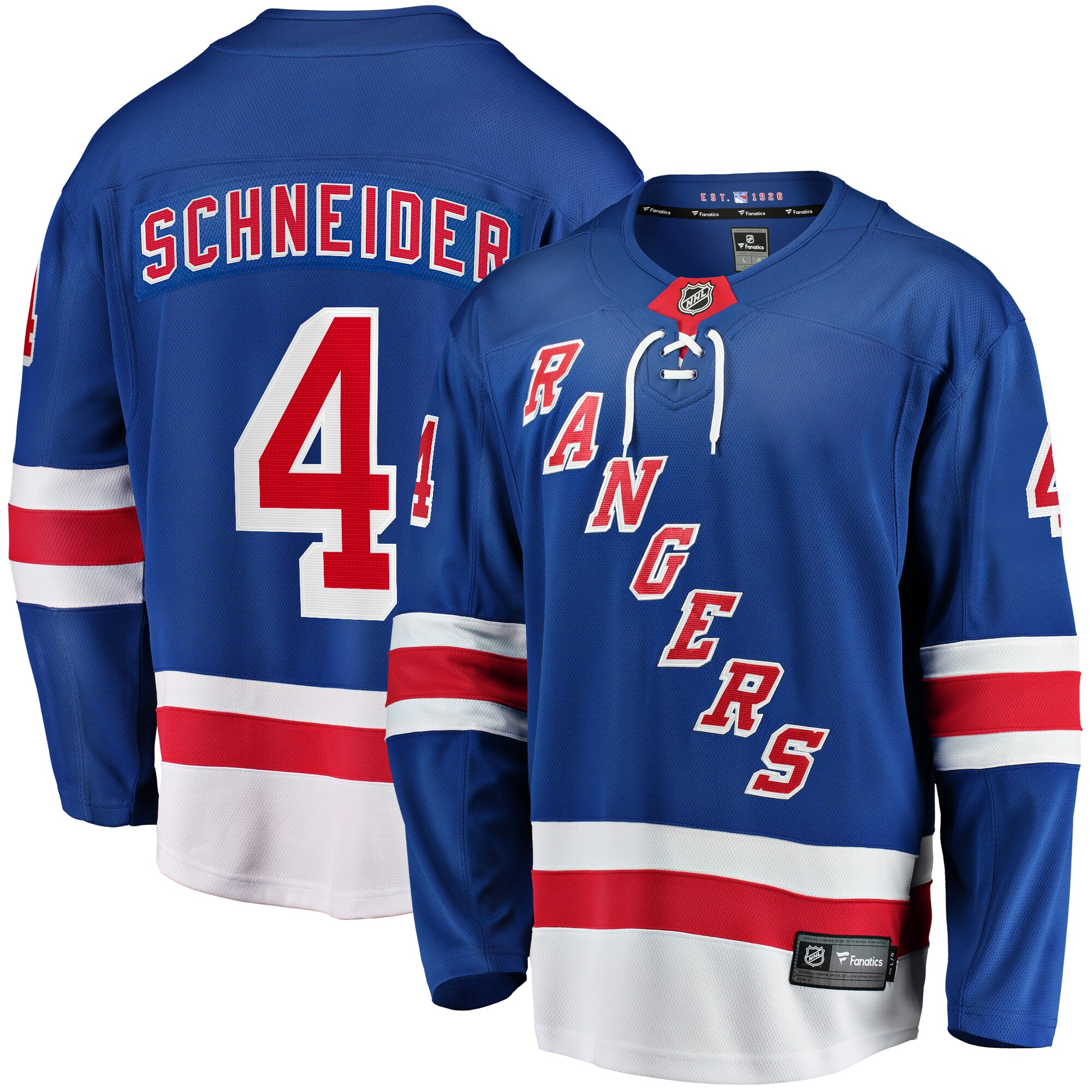 Braden Schneider New York Rangers Fanatics Home Premier Breakaway Player Jersey - Blue