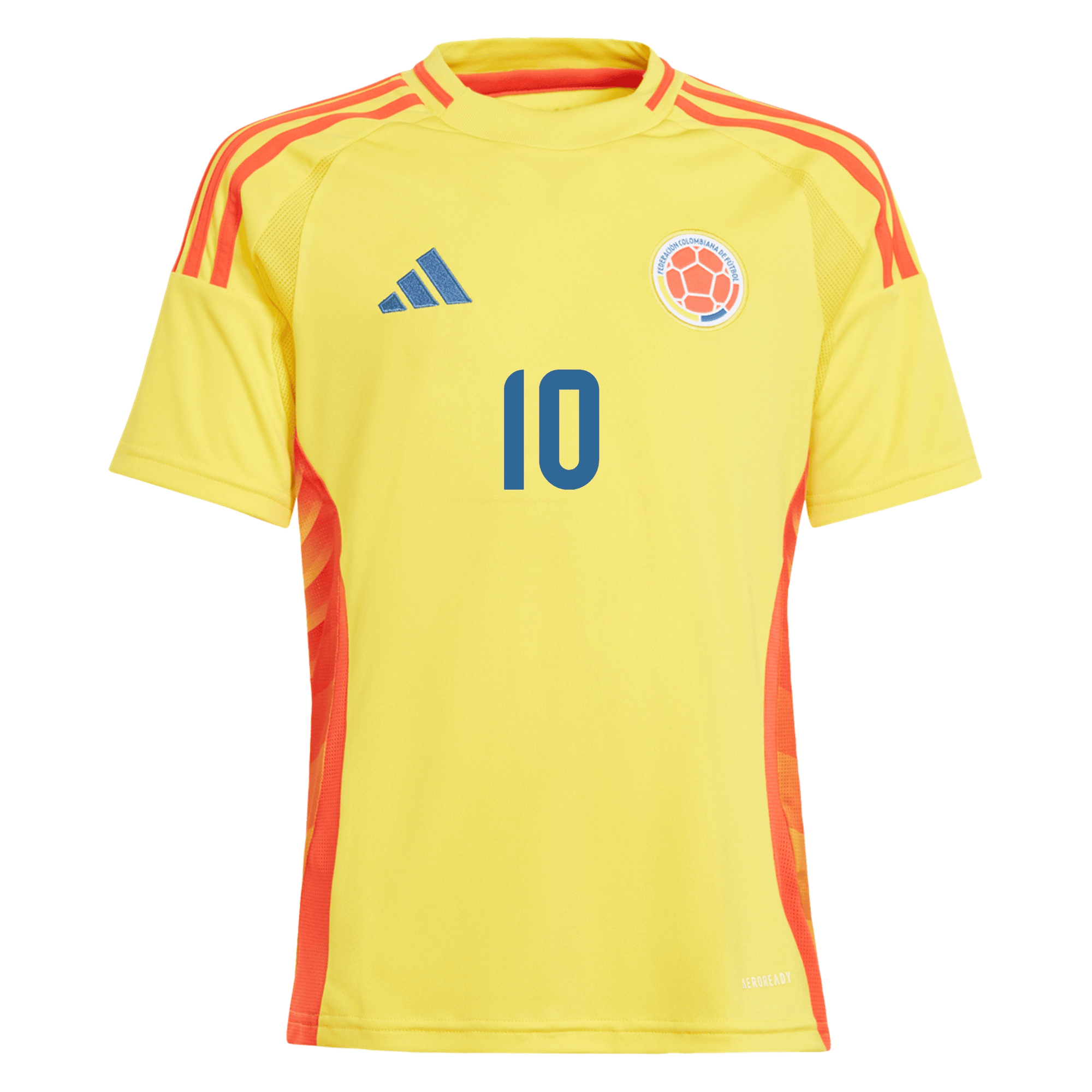 James Rodríguez 10 Colombia National Team 2024 Home YOUTH Jersey - Yellow