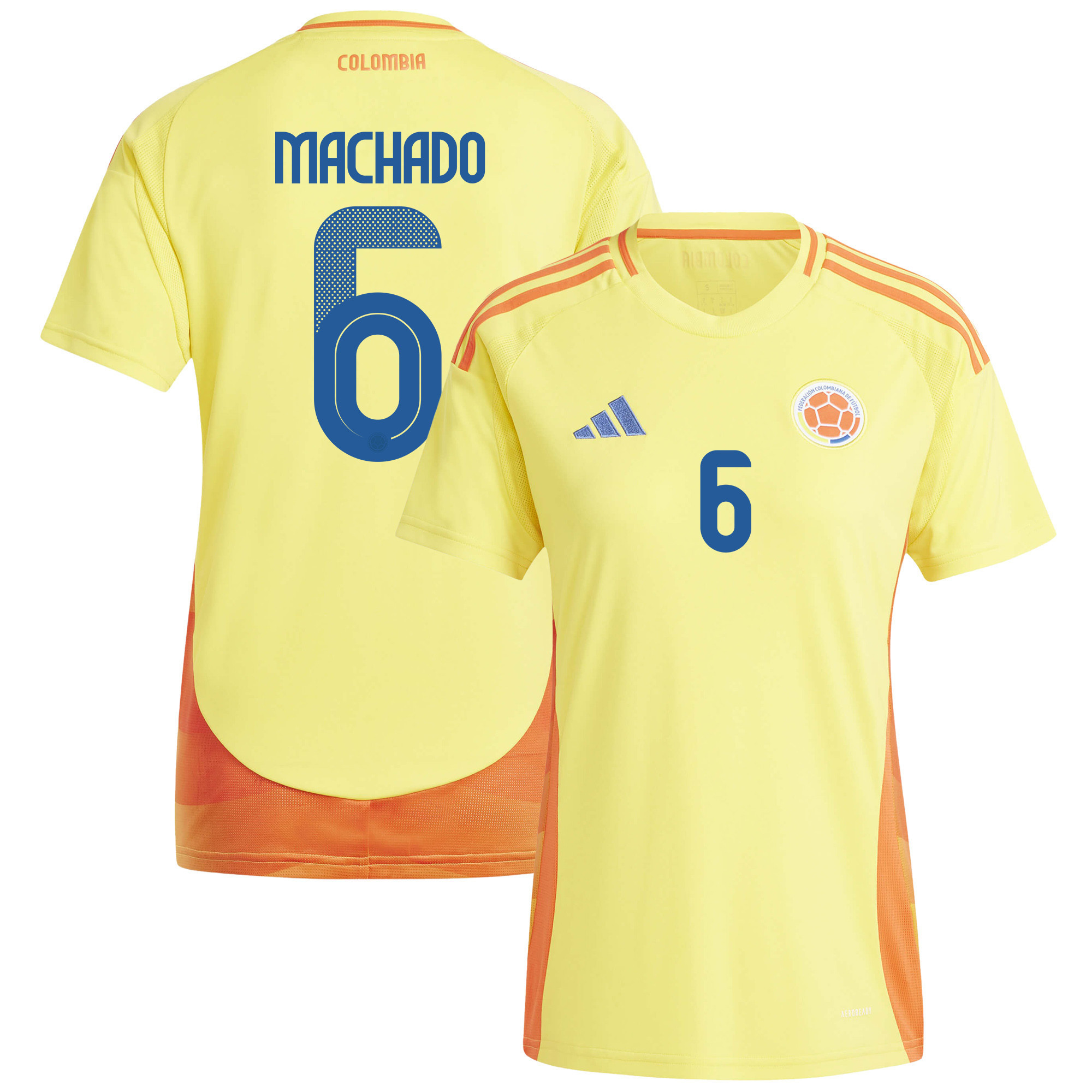 Deiver Machado 6 Colombia National Team 2024/25 Home Women Jersey - Yellow
