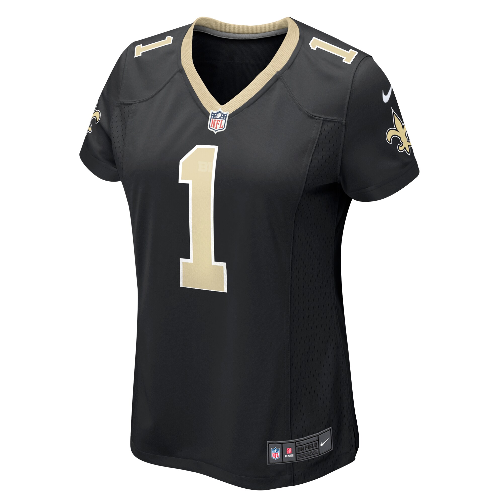 Number 1 Mom New Orleans Saints  Women's Game Jersey - Black