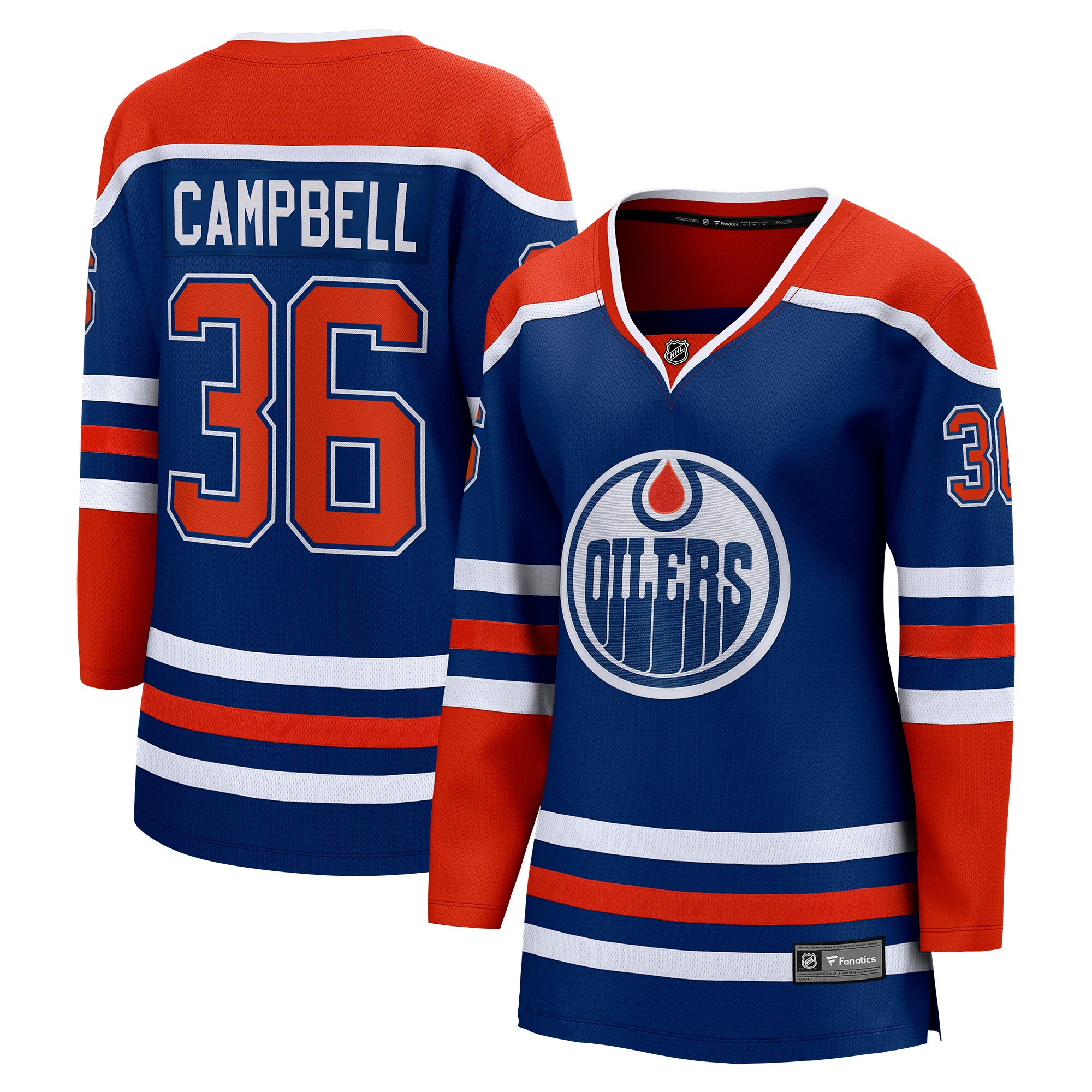 Jack Campbell Edmonton Oilers Fanatics Women's Home Breakaway Player Jersey - Royal