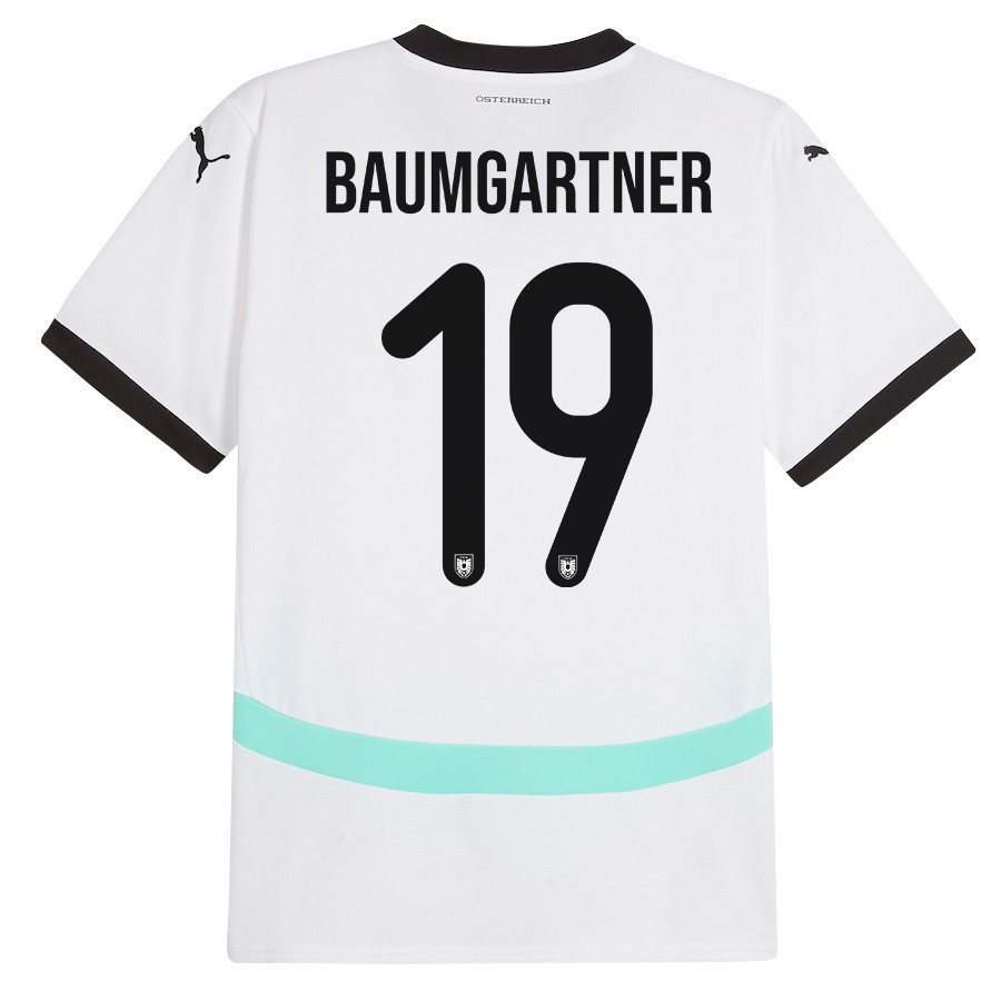 Christoph Baumgartner 19 Austria National Team 2024/25 Away Men Jersey - White
