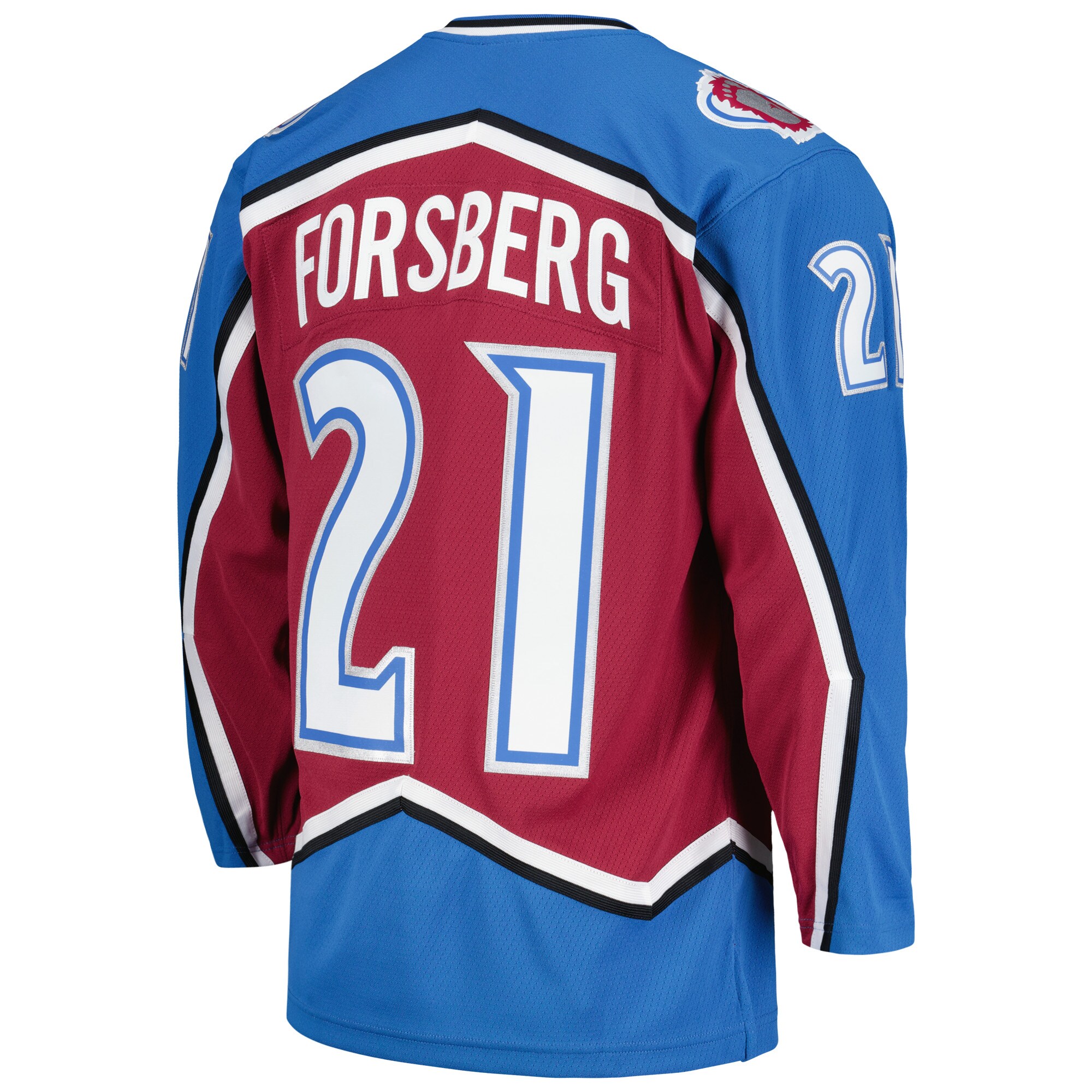 Peter Forsberg Colorado Avalanche Mitchell & Ness  1995\/96 Blue Line Player Jersey - Burgundy