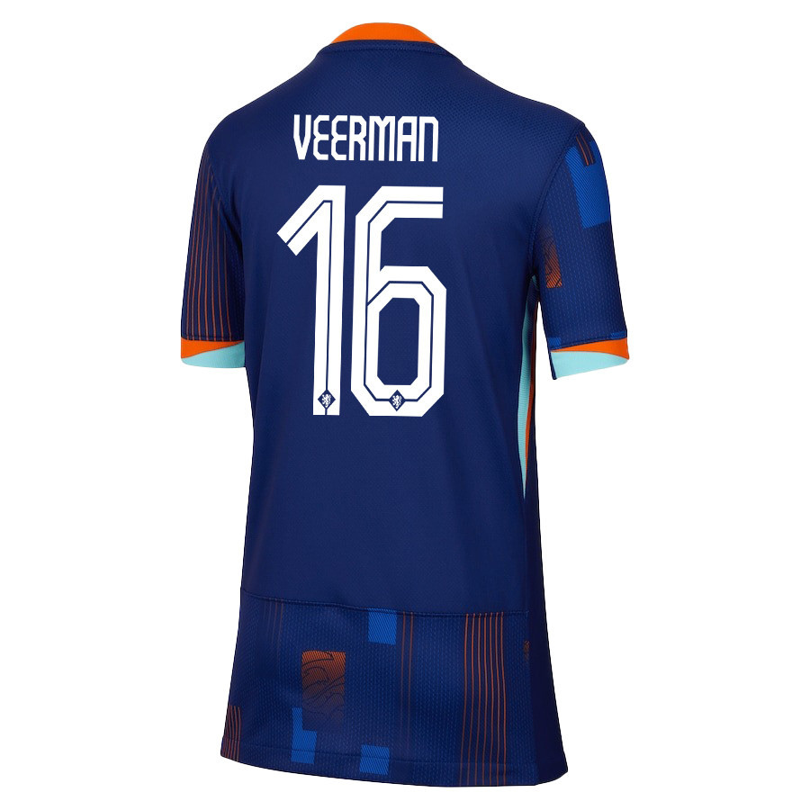 Joey Veerman 16 Netherlands National Team 2024/25 Away YOUTH Jersey - Navy