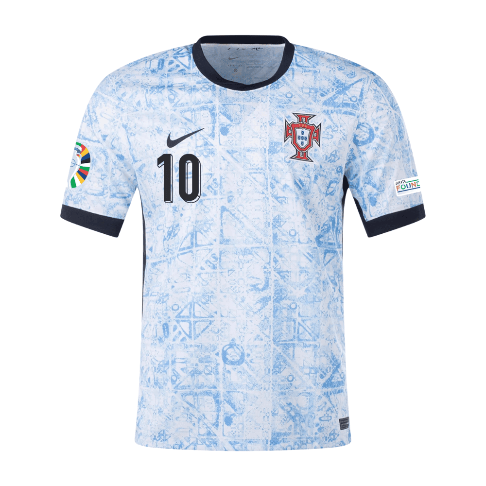 Bernardo Silva 10 Portugal National Team 2024 Away Men Jersey - Cream