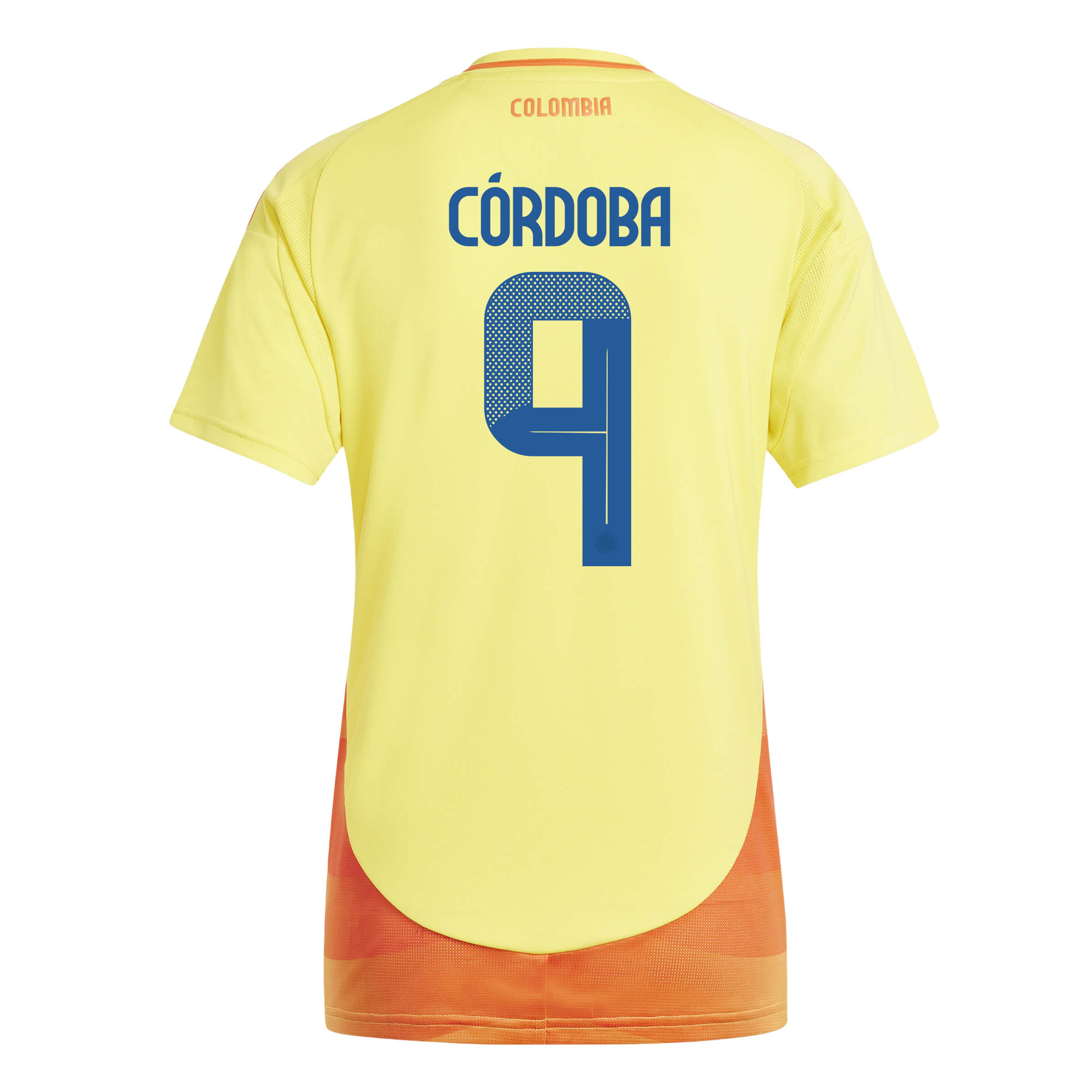 Jhon Córdoba 9 Colombia National Team 2024/25 Home Women Jersey - Yellow