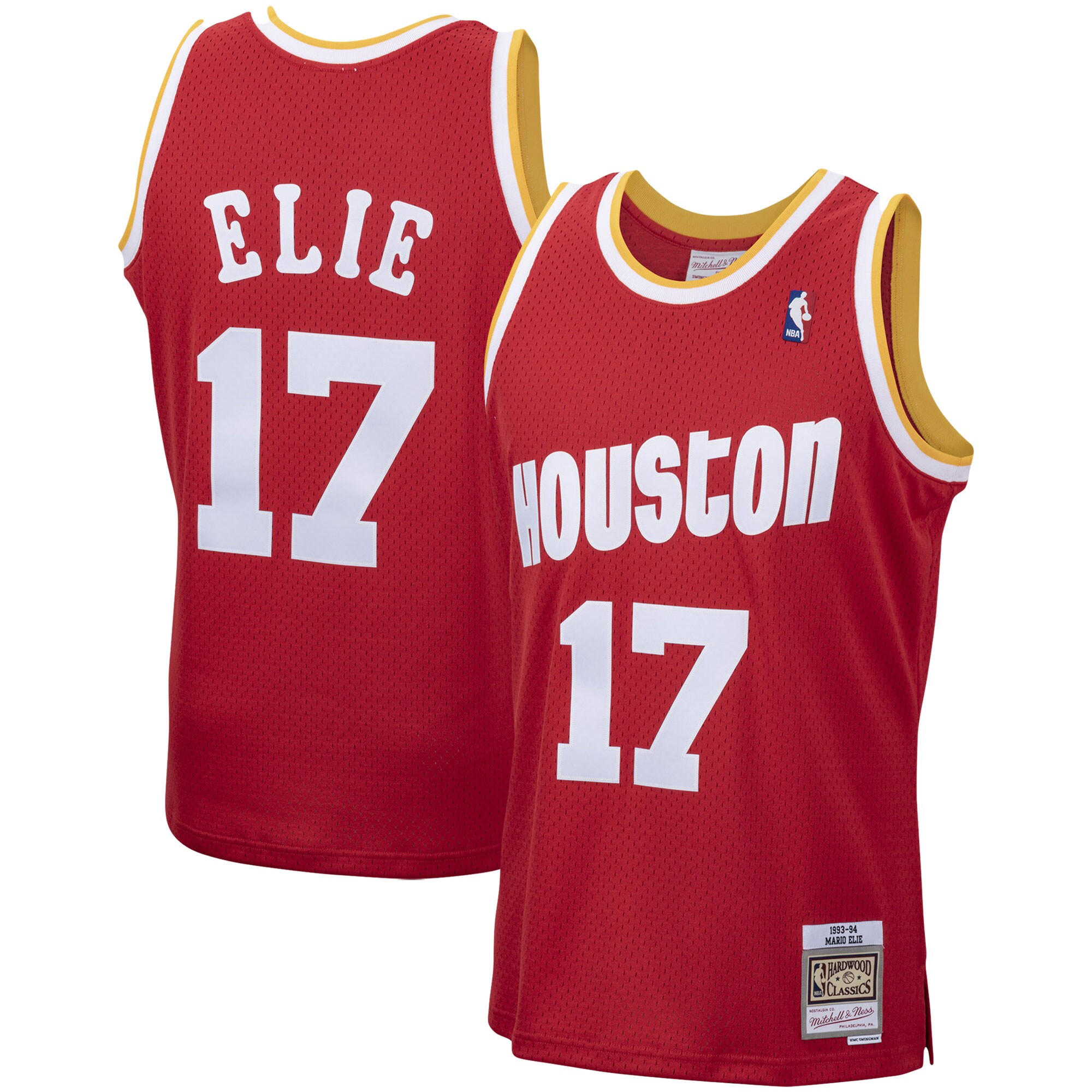 Mario Elie Houston Rockets Mitchell & Ness 1993\/94 Hardwood Classics Swingman Jersey - Red