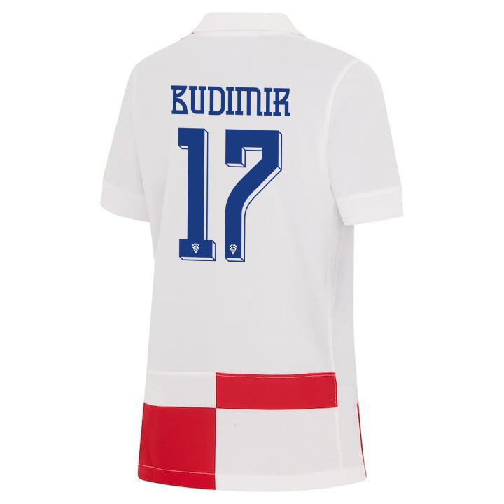 Ante Budimir 17 Croatia National Team 2024 Home YOUTH Jersey - White