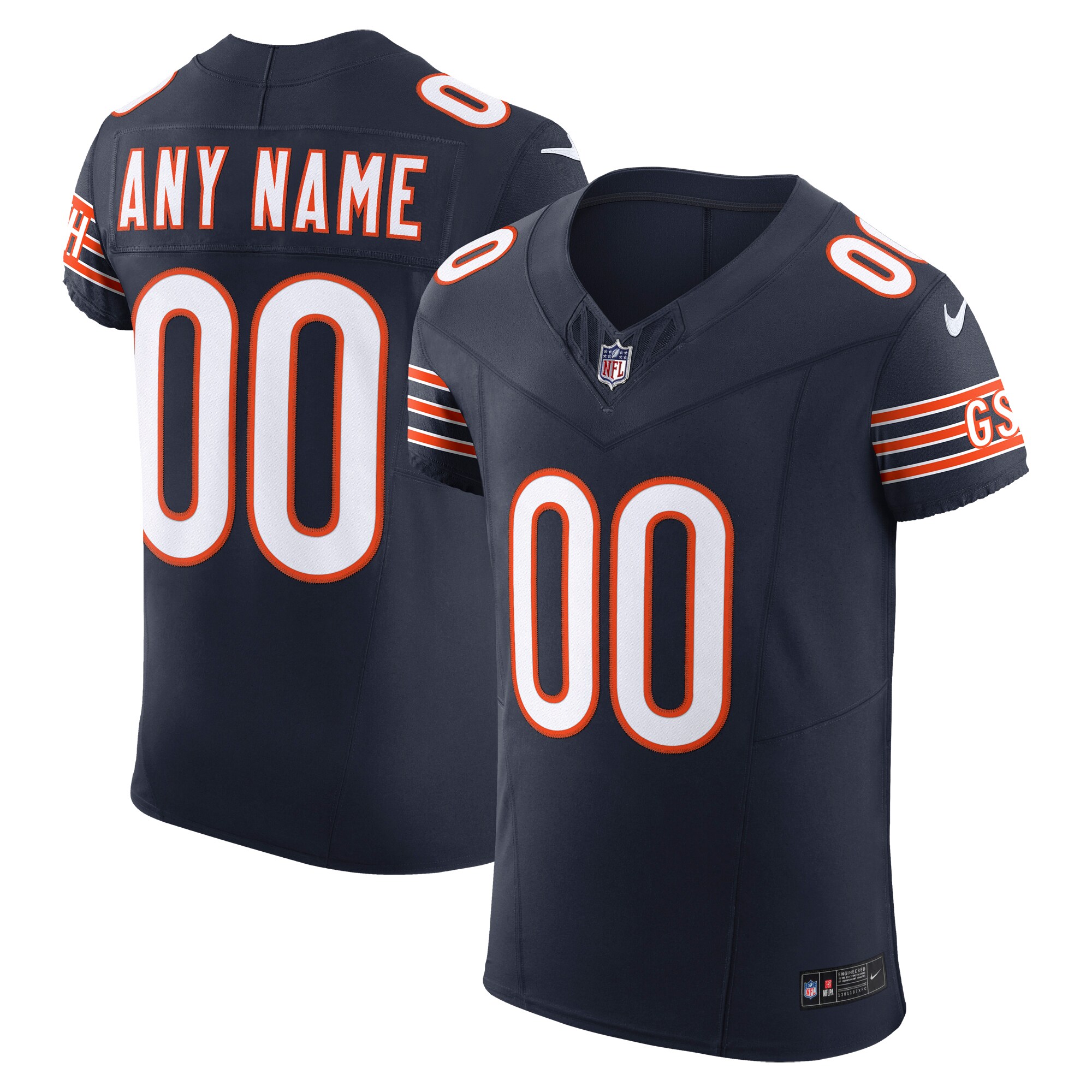 Chicago Bears  Vapor F.U.S.E. Elite Custom Jersey - Navy