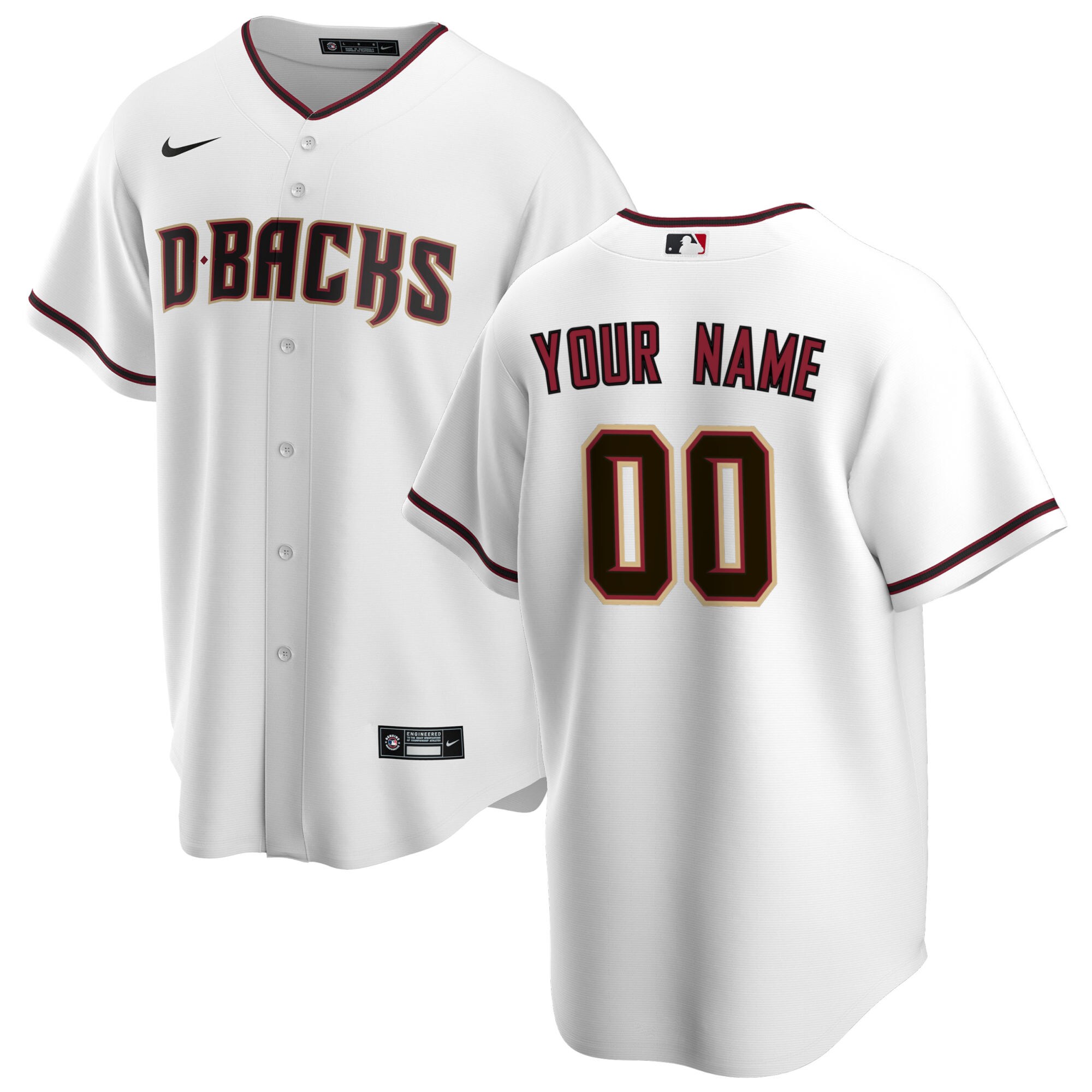 Arizona Diamondbacks  Youth Home Replica Custom Jersey - White