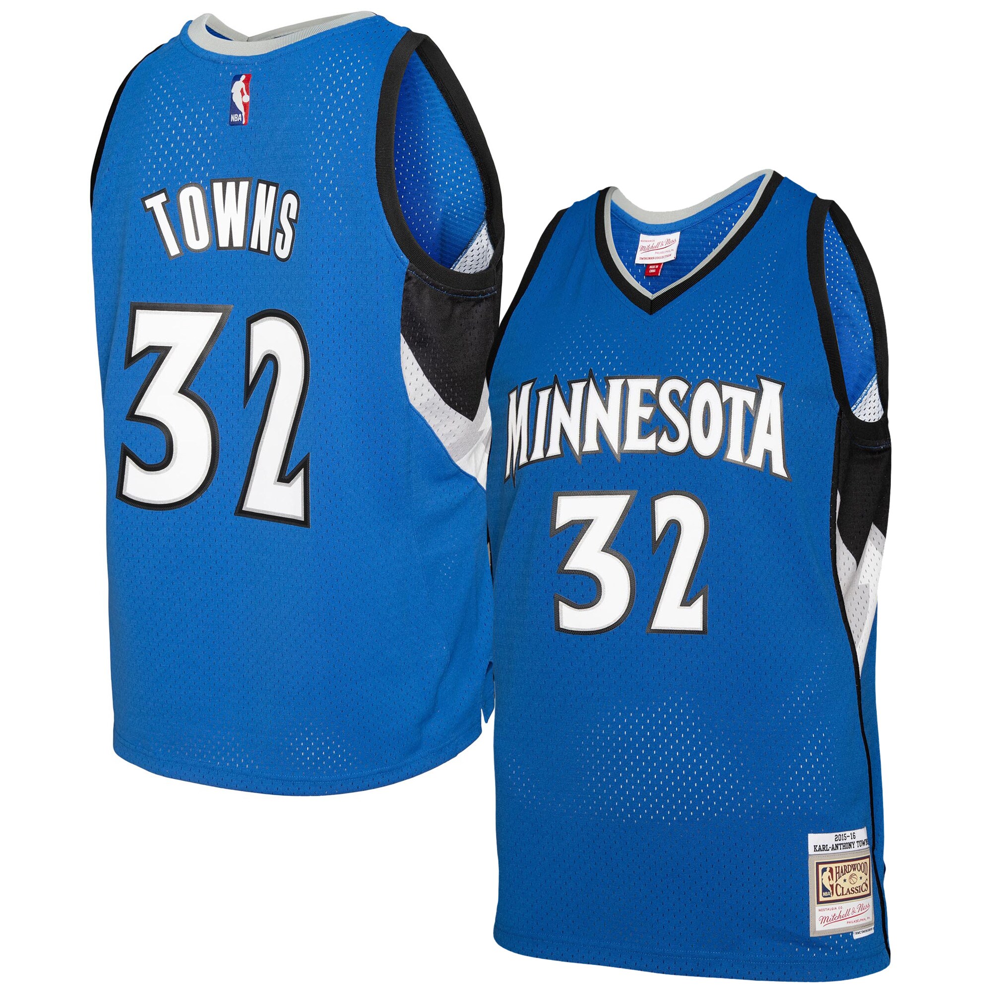 Karl-Anthony Towns Minnesota Timberwolves Mitchell & Ness 2015\/16 Swingman Jersey - Blue