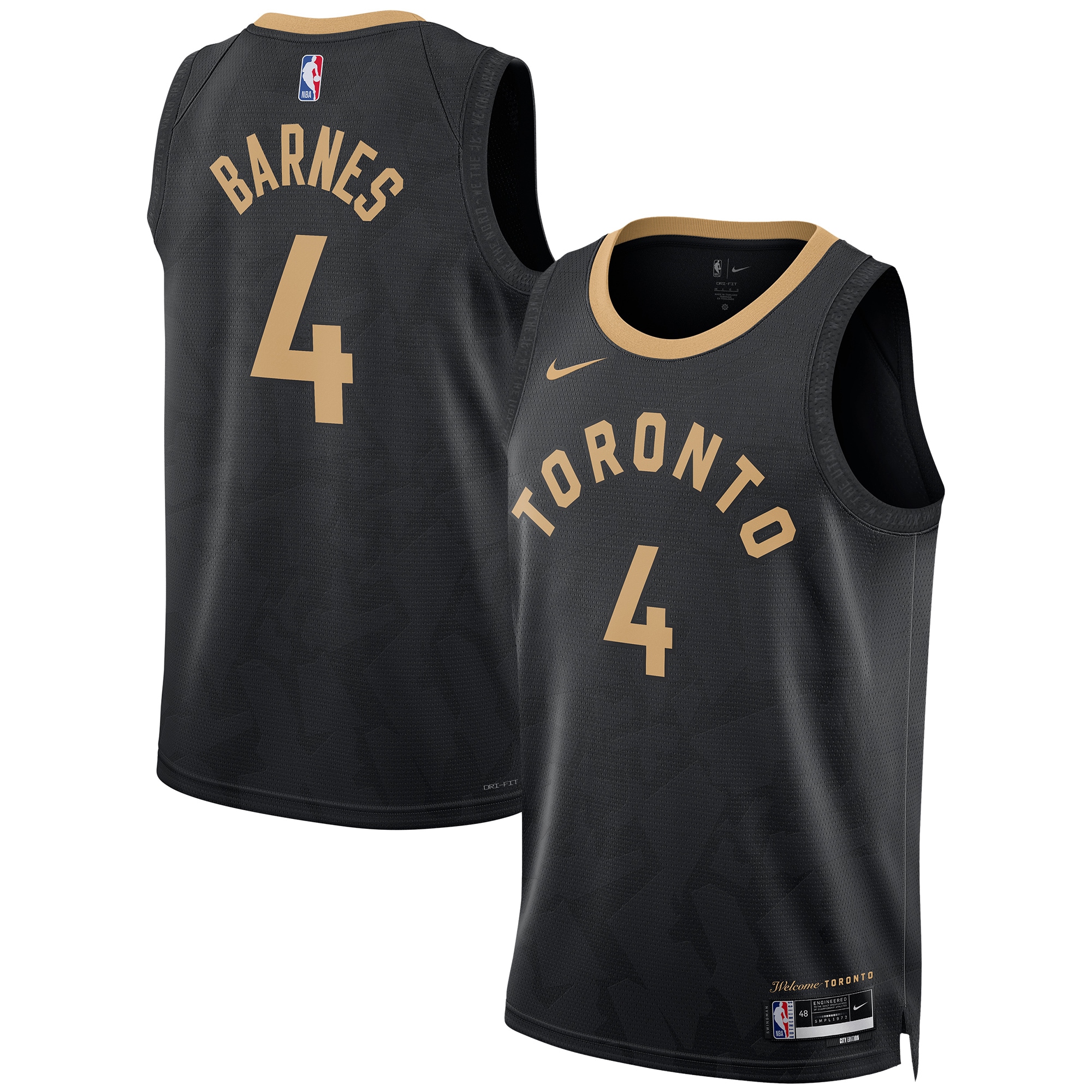 Scottie Barnes Toronto Raptors  Unisex 2022\/23 Swingman Jersey - City Edition - Black