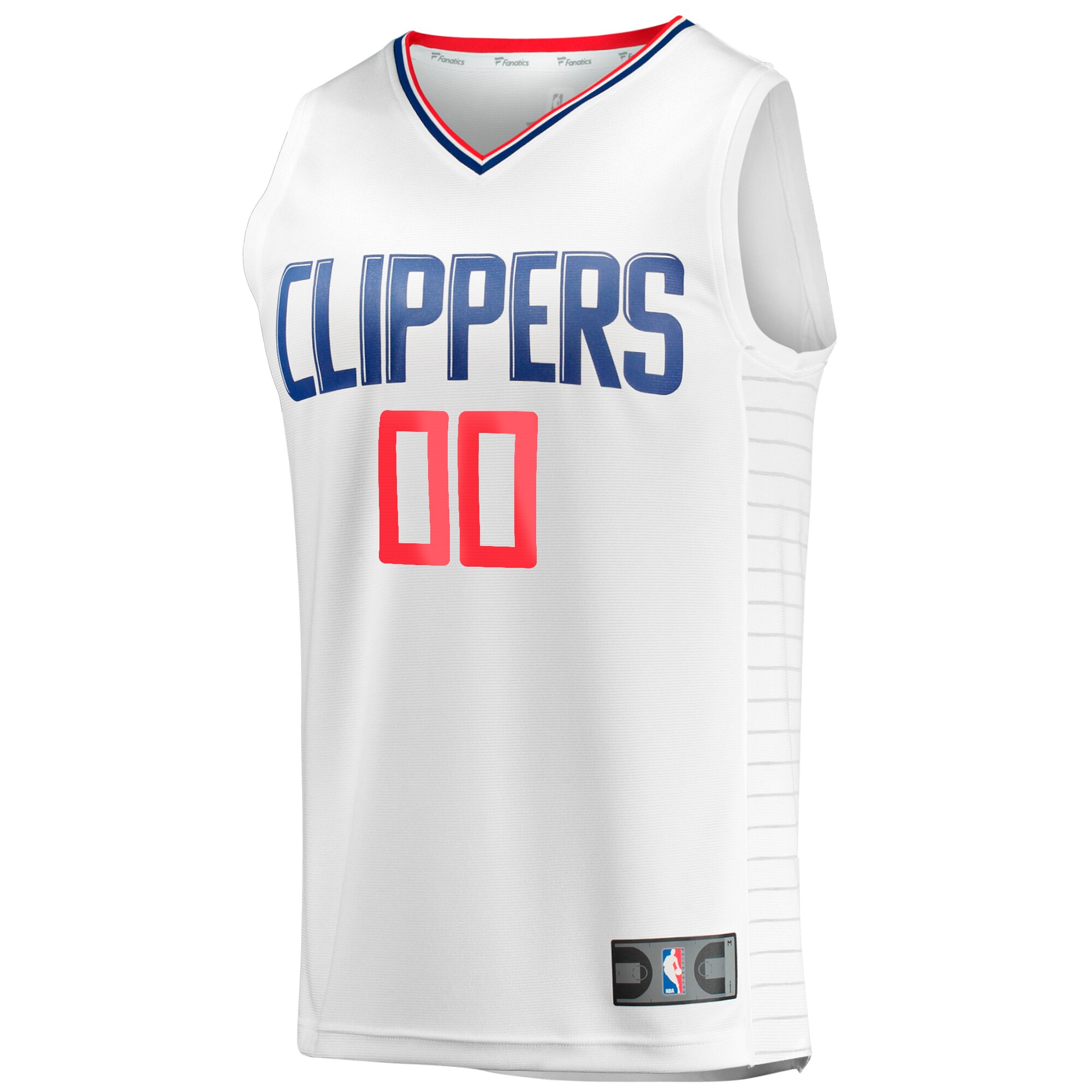 LA Clippers Fanatics Fast Break Custom Replica Jersey - Association Edition - White
