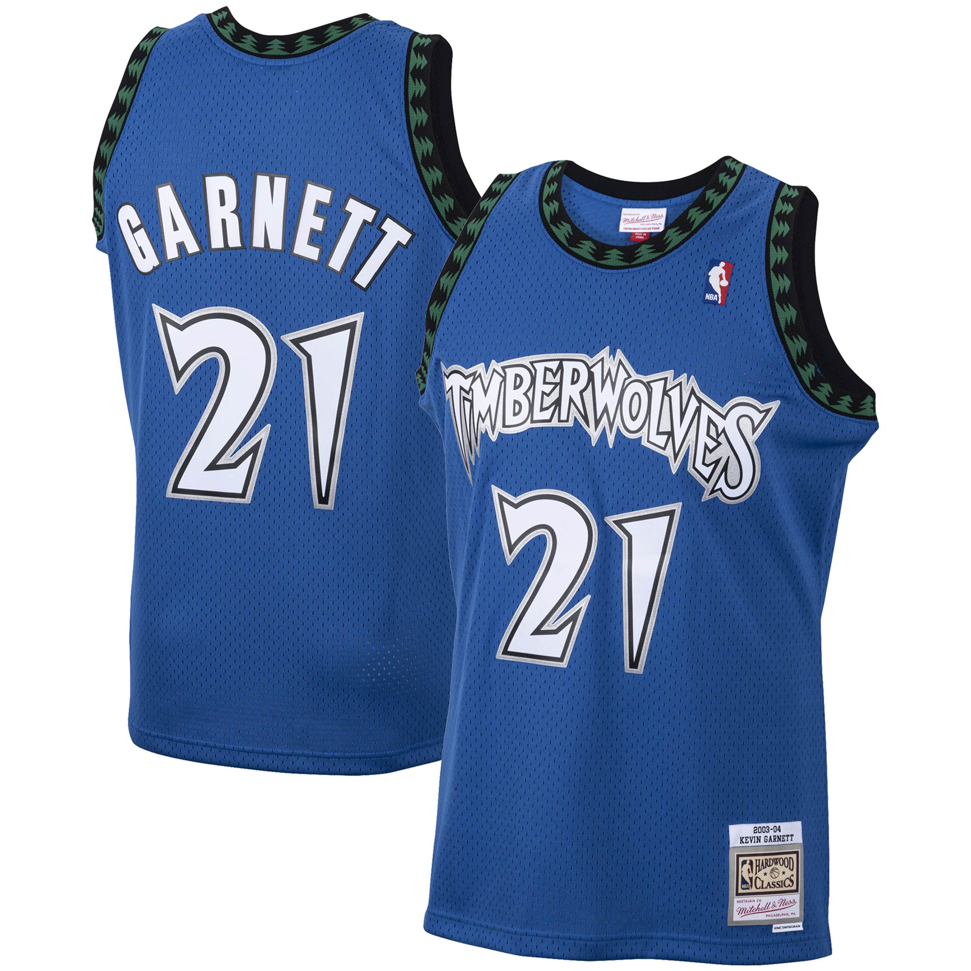 Kevin Garnett Minnesota Timberwolves Mitchell & Ness 2001\/02 Hardwood Classics Swingman Jersey - Blue