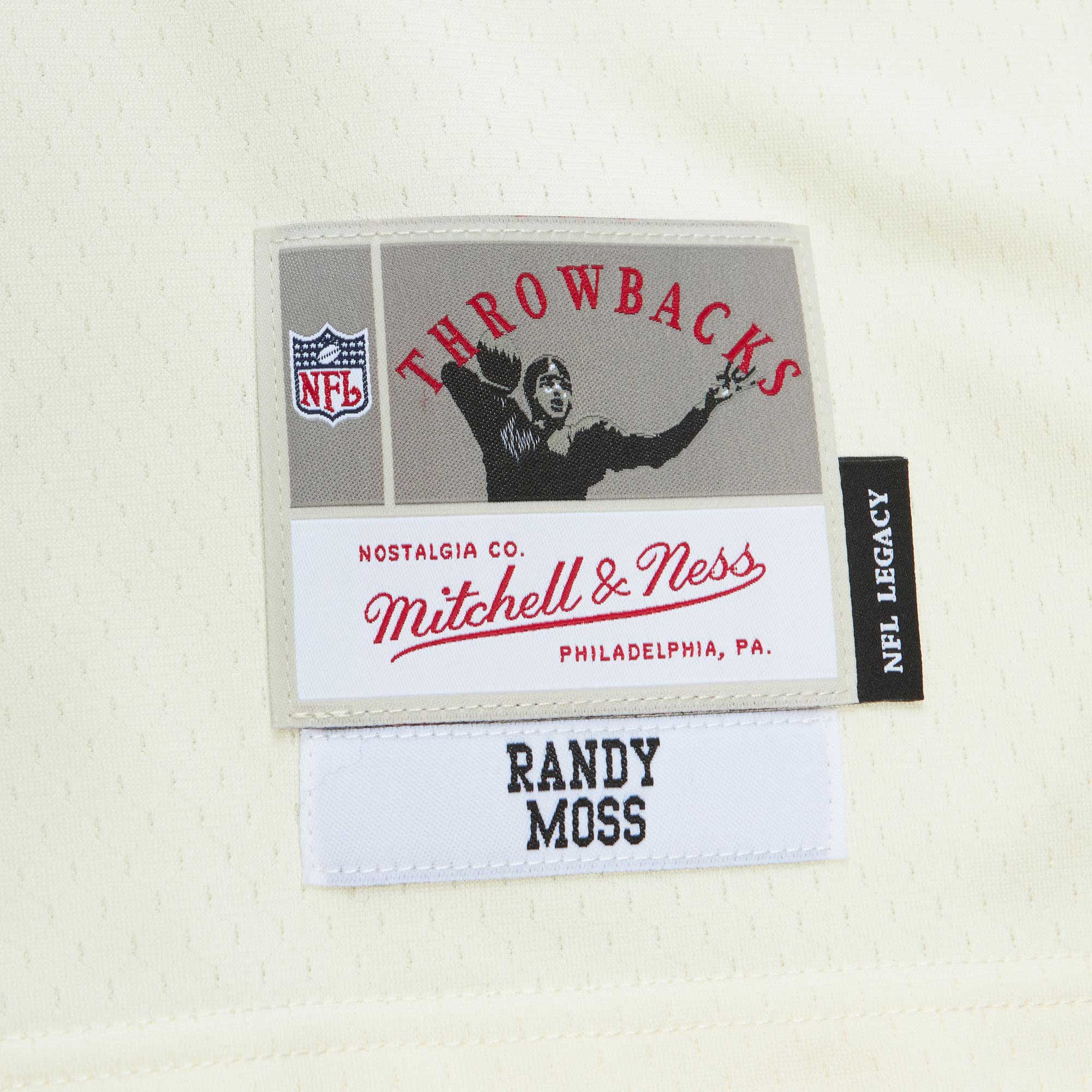 Randy Moss Minnesota Vikings Mitchell & Ness Chainstitch Legacy Jersey - Cream