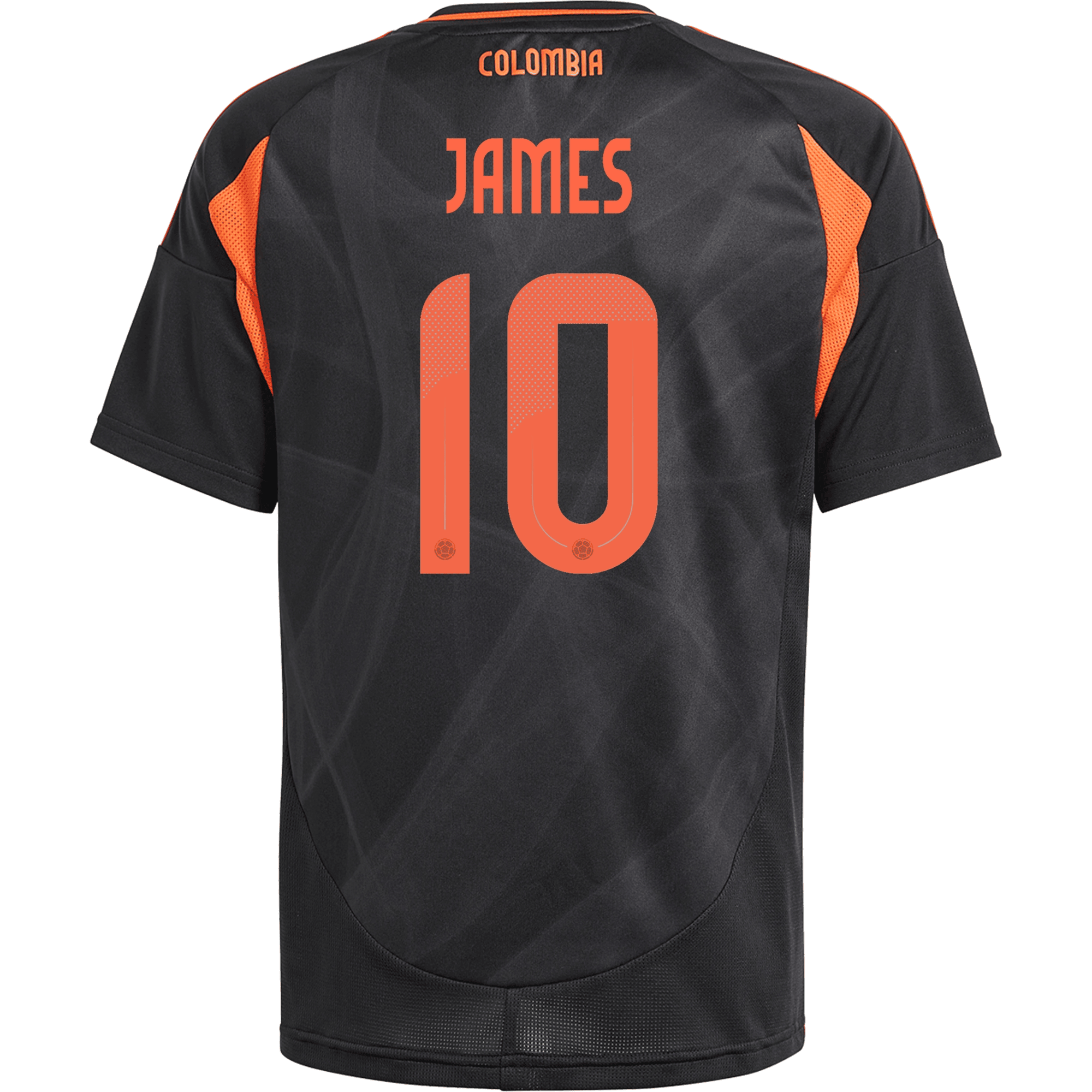 James Rodríguez 10 Colombia National Team 2024 Away YOUTH Jersey - Black