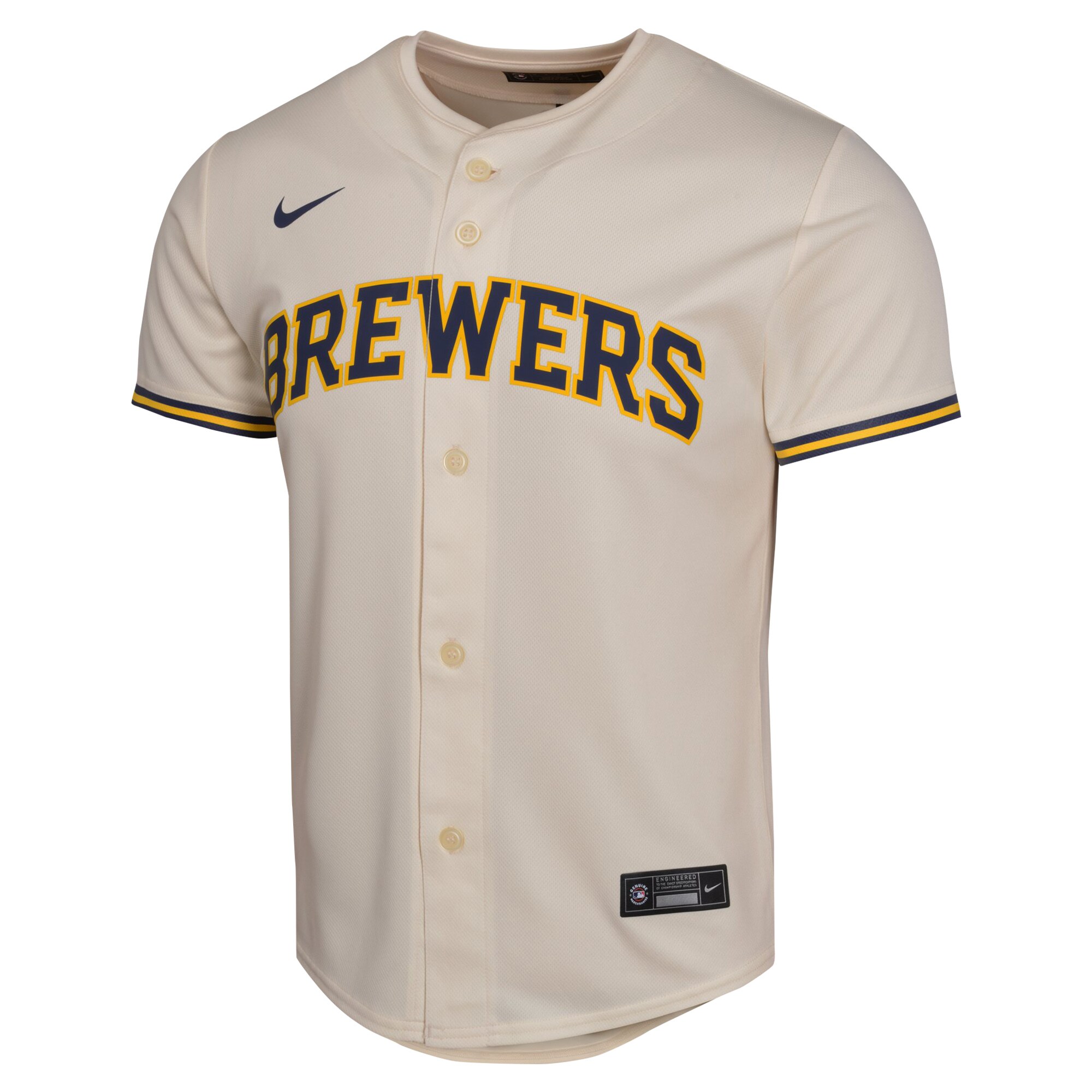 Christian Yelich Milwaukee Brewers  Youth Home Game Player Jersey - Cream
