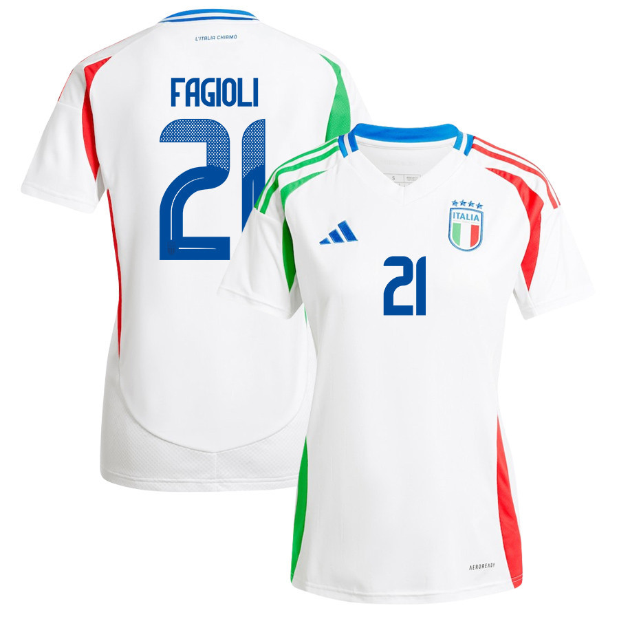 Nicolo Fagioli 21 Italy National Team 2024/25 Away Women Jersey - White