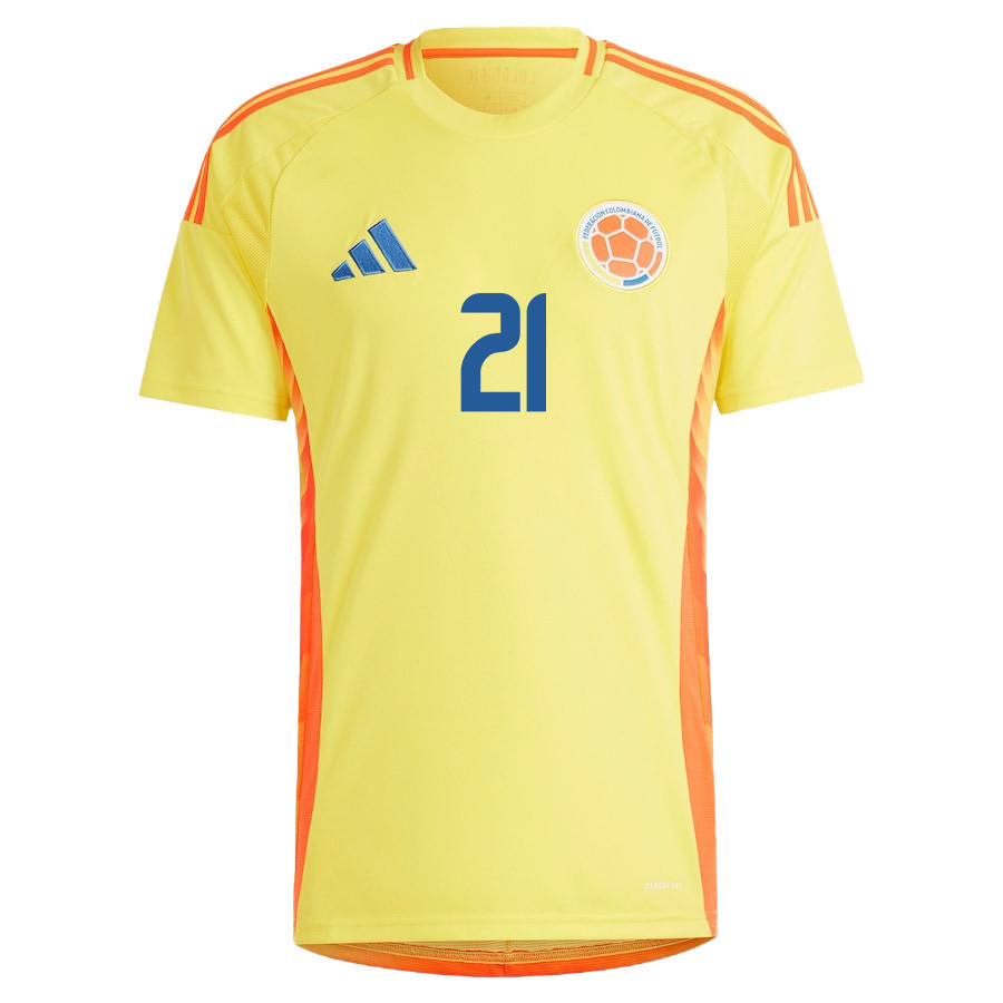 Daniel Muñoz 21 Colombia National Team 2024/25 Home Men Jersey - Yellow