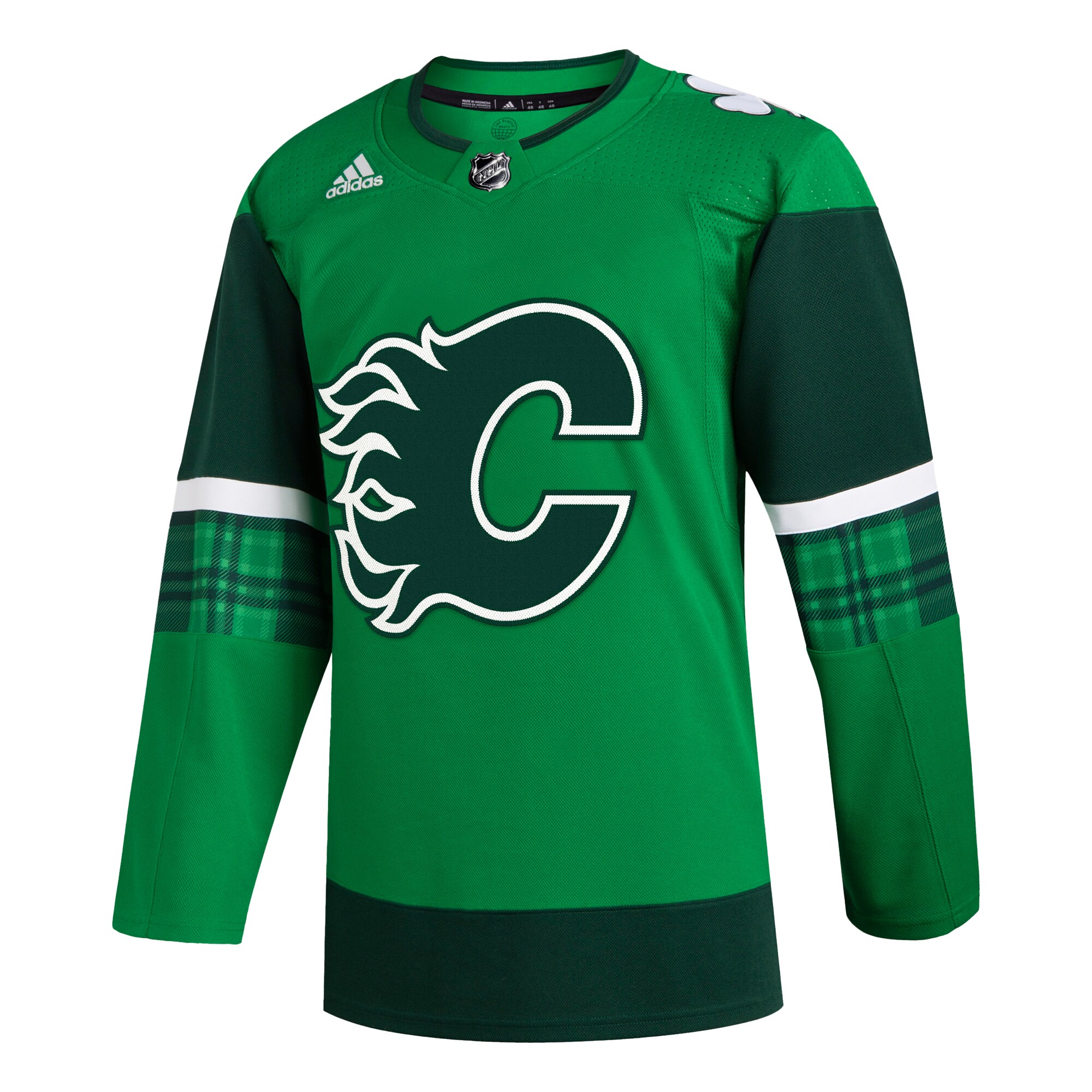 Calgary Flames adidas 2023 St. Patrick's Day Primegreen Authentic Jersey - Kelly Green