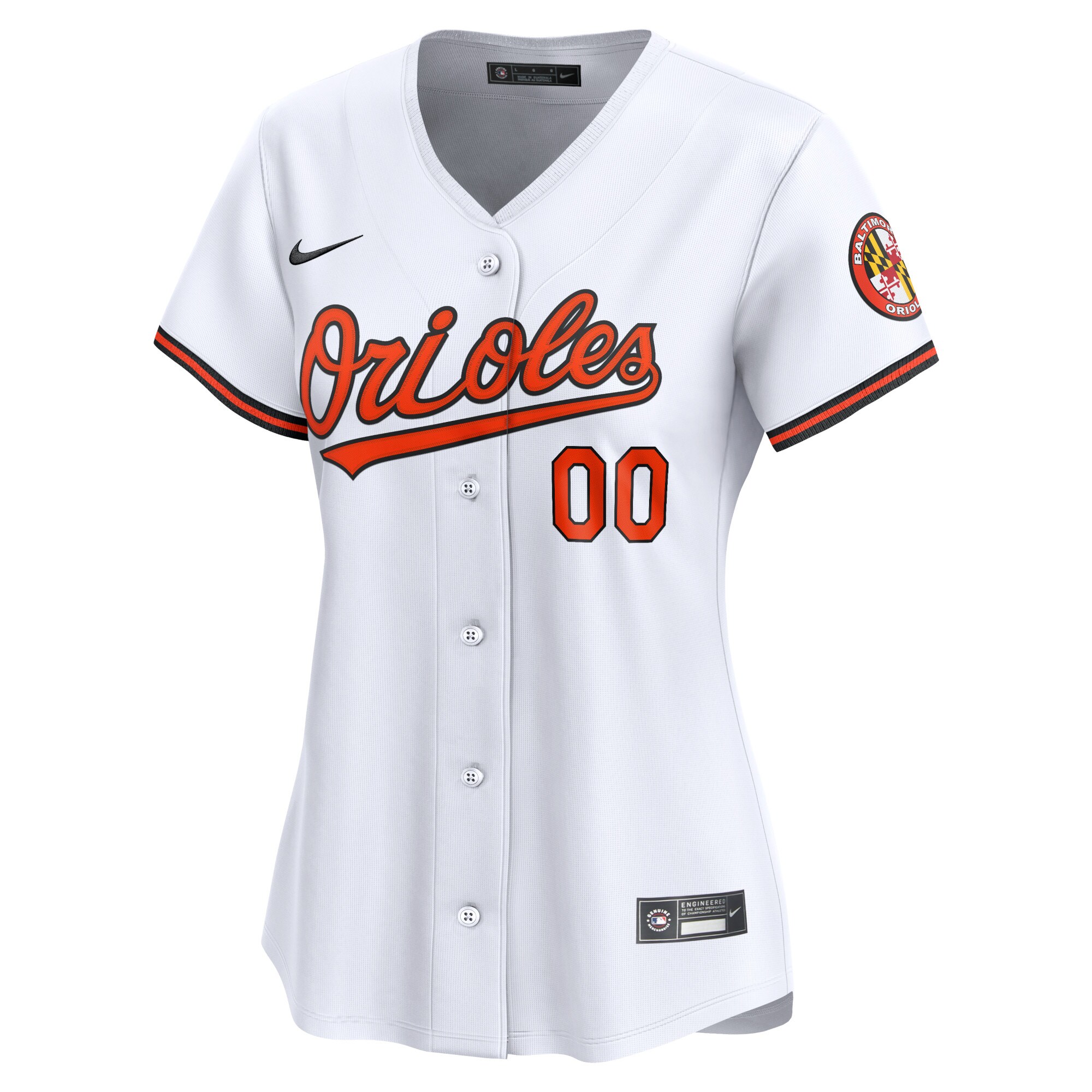 Baltimore Orioles  Women's Home Limited Custom Jersey - White