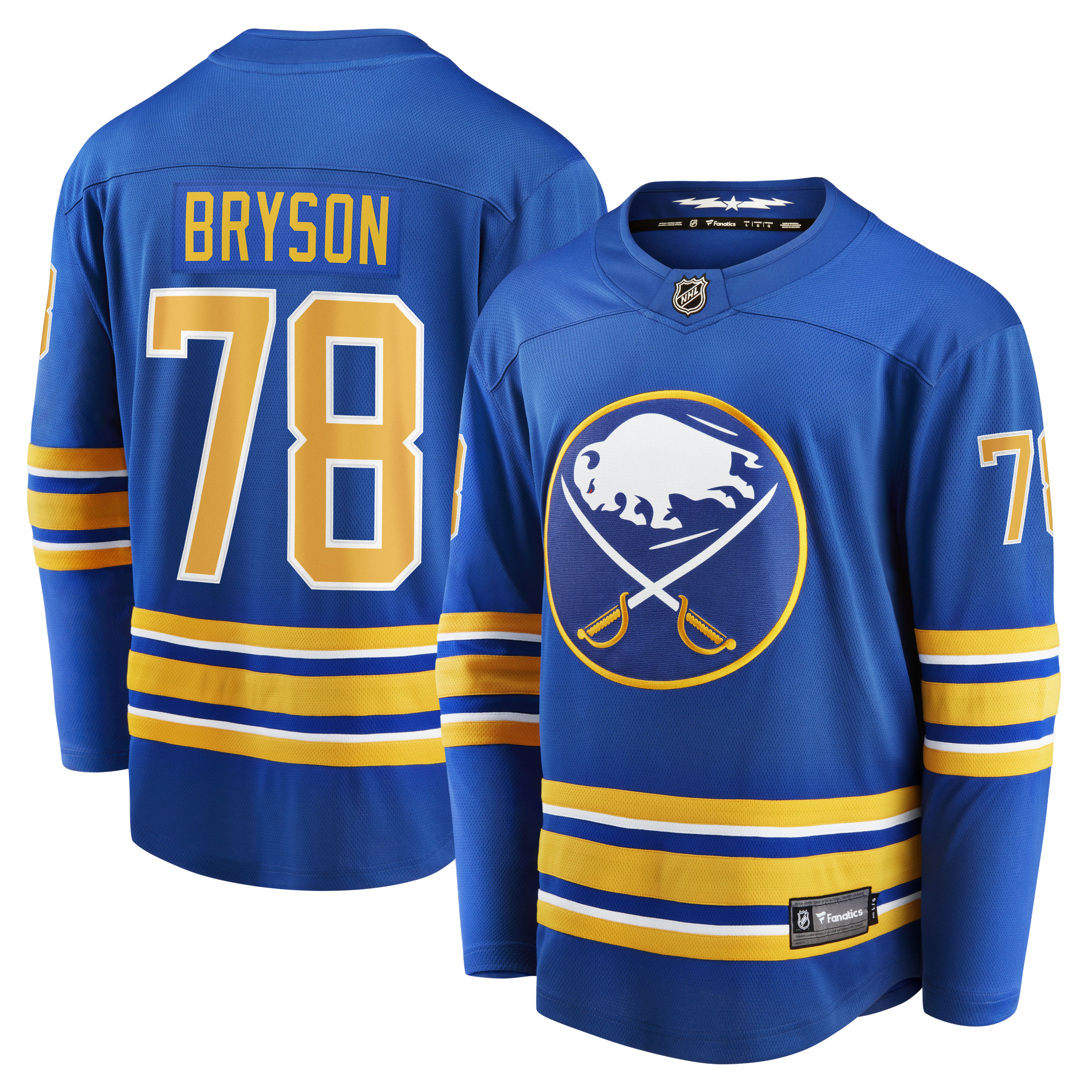 Jacob Bryson Buffalo Sabres Fanatics Home Breakaway Player Jersey - Royal