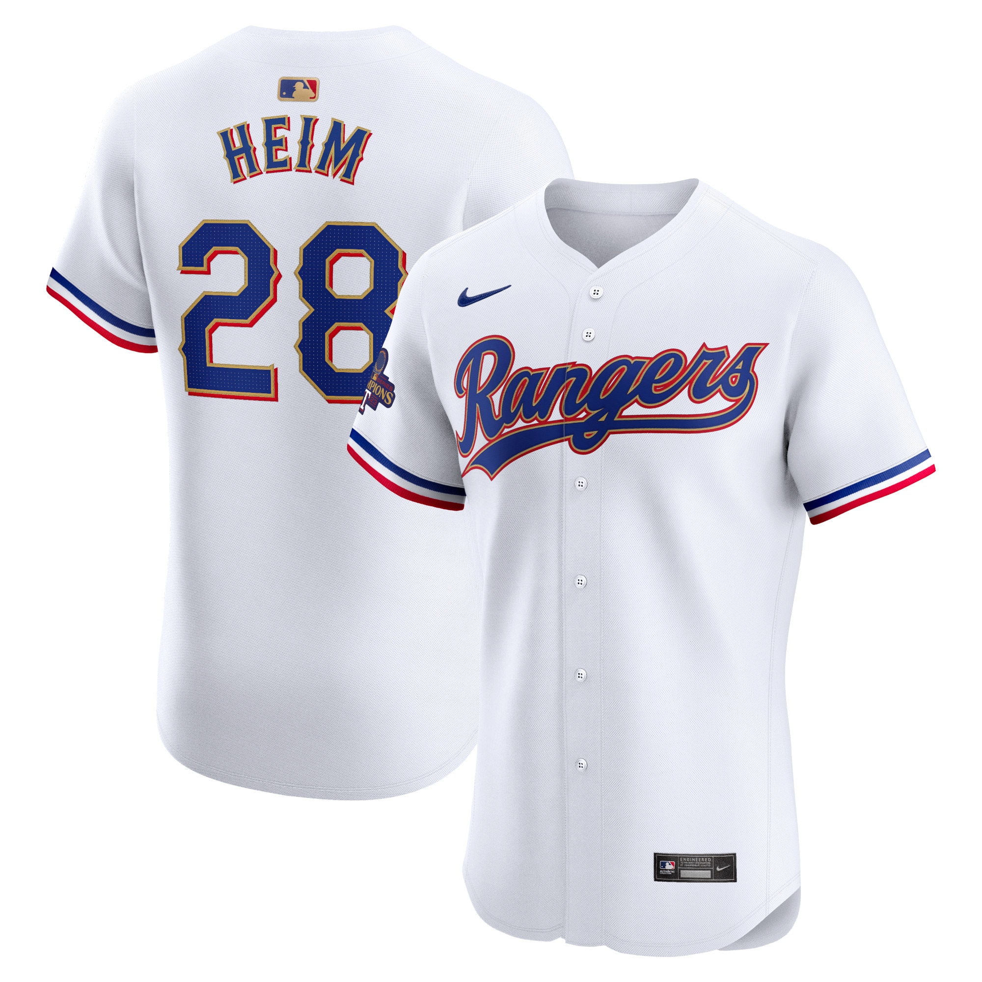 Jonah Heim Texas Rangers  2024 Gold Collection Elite Player Jersey\u00c2\u00a0\u00e2\u20ac\u201c White
