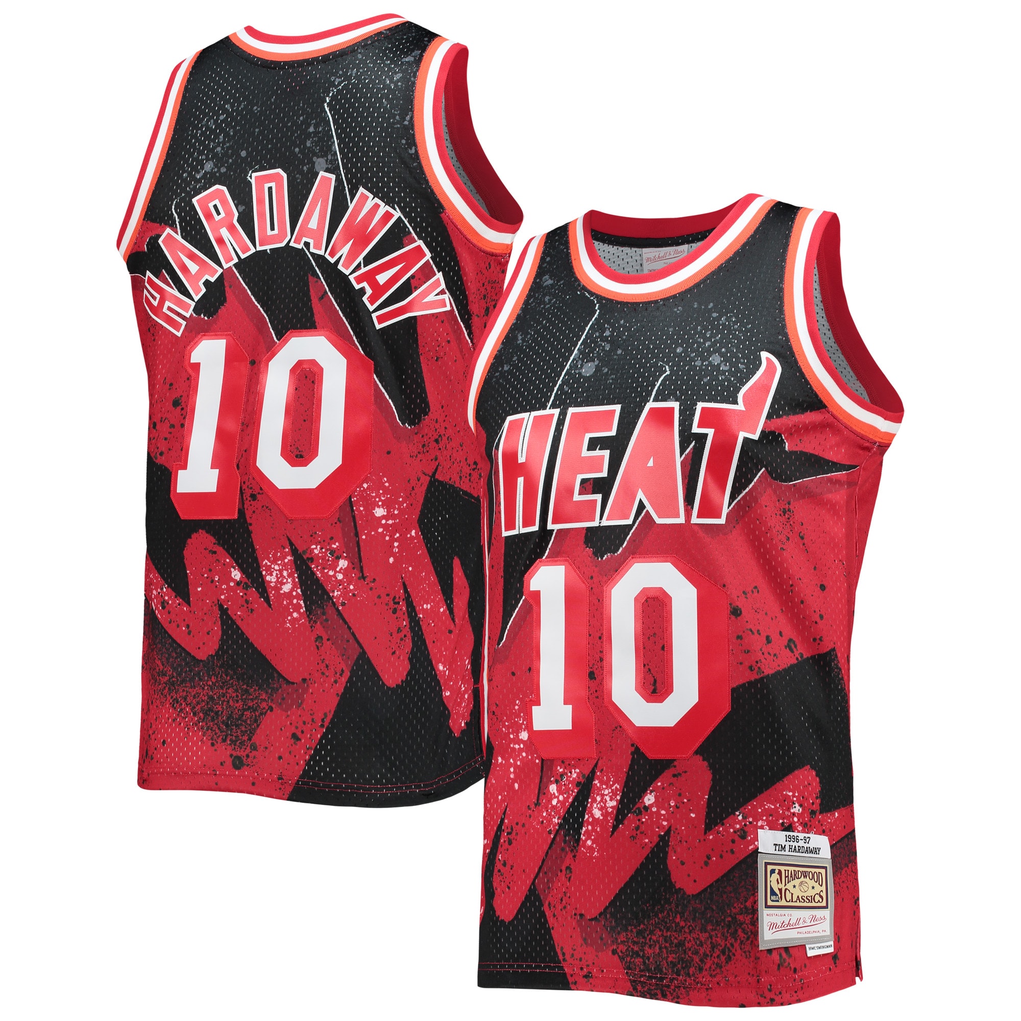 Tim Hardaway Miami Heat Mitchell & Ness Hardwood Classics 1996\/97 Hyper Hoops Swingman Jersey - Scarlet