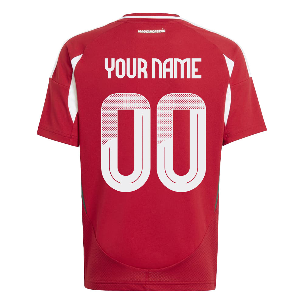 Hungary National Team 2024/25 Home YOUTH Custom Jersey - Red