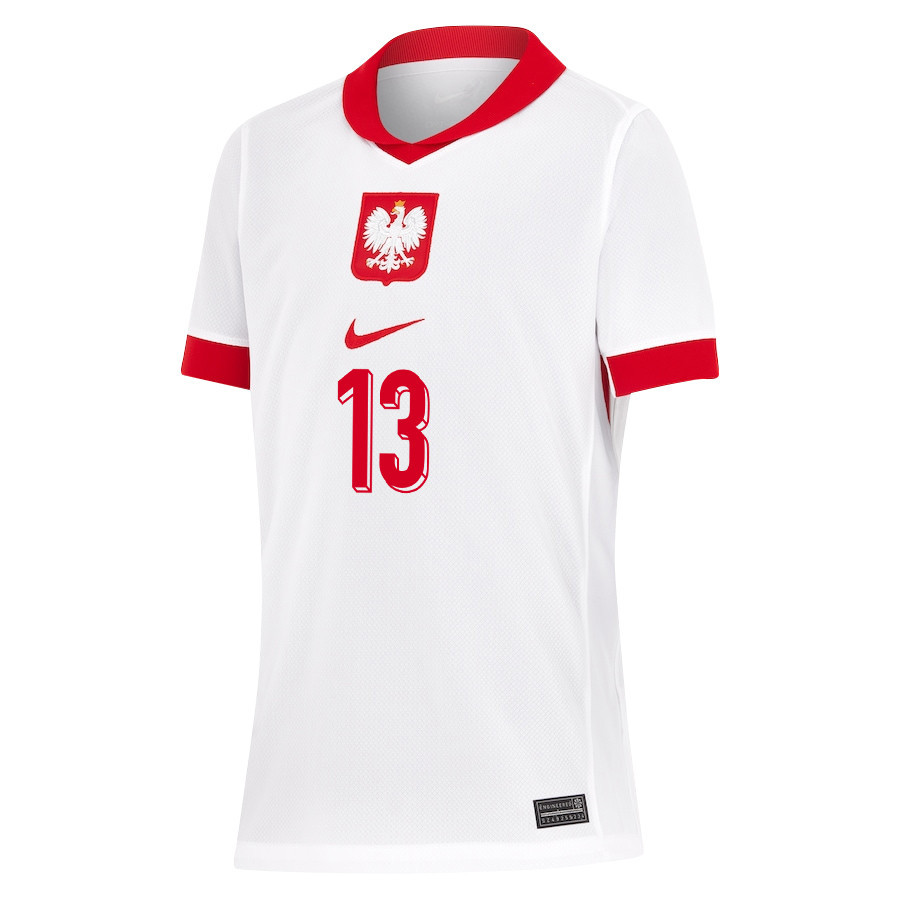 Pawel Wszołek 13 Poland National Team 2024/25 Home YOUTH Jersey - White