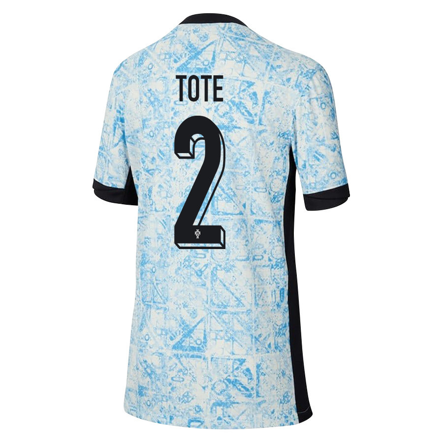 Tote Gomes 2 Portugal National Team 2024/25 Away YOUTH Jersey - Cream/Blue