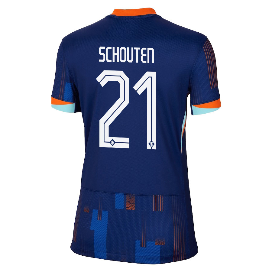 Jerdy Schouten 21 Netherlands National Team 2024/25 Away WOMEN Jersey - Navy