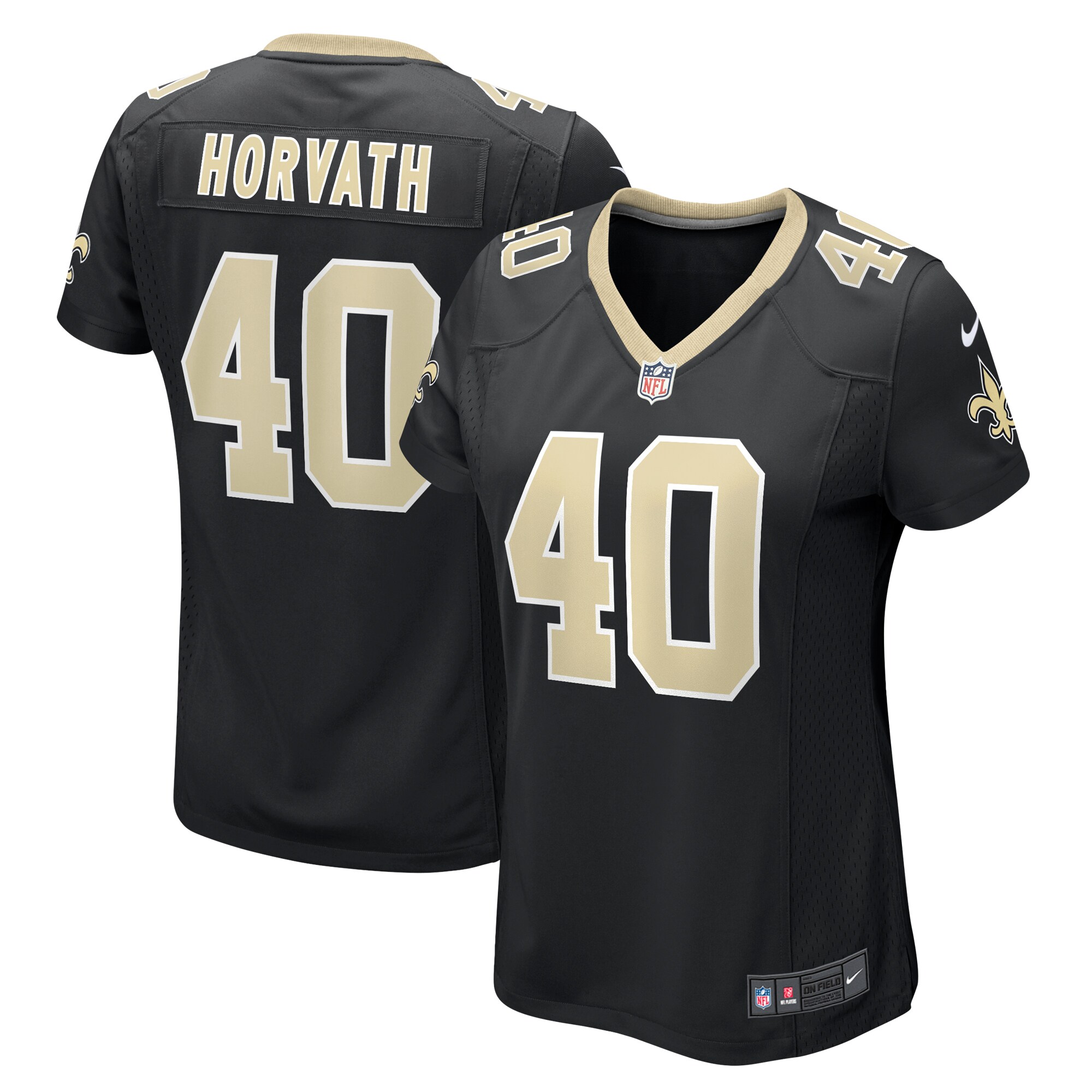 Zander Horvath New Orleans Saints  Women's  Game Jersey -  Black