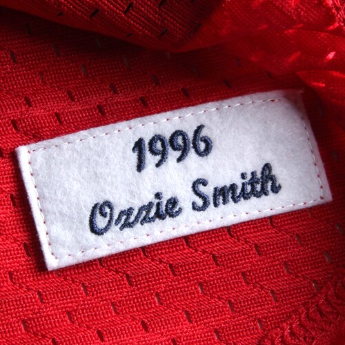 Ozzie Smith St. Louis Cardinals Mitchell & Ness Cooperstown Mesh Batting Practice Jersey - Red