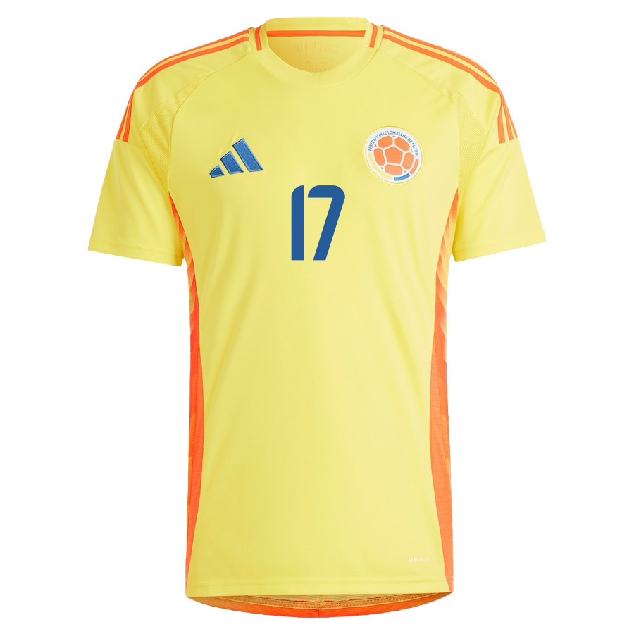 Johan Mojica 17 Colombia National Team 2024/25 Home Men Jersey - Yellow