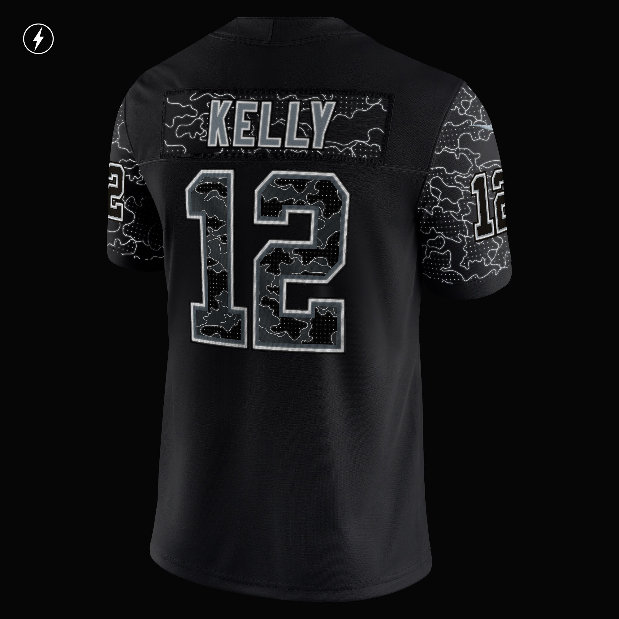 Jim Kelly Buffalo Bills  Retired Player RFLCTV Limited Jersey - Black
