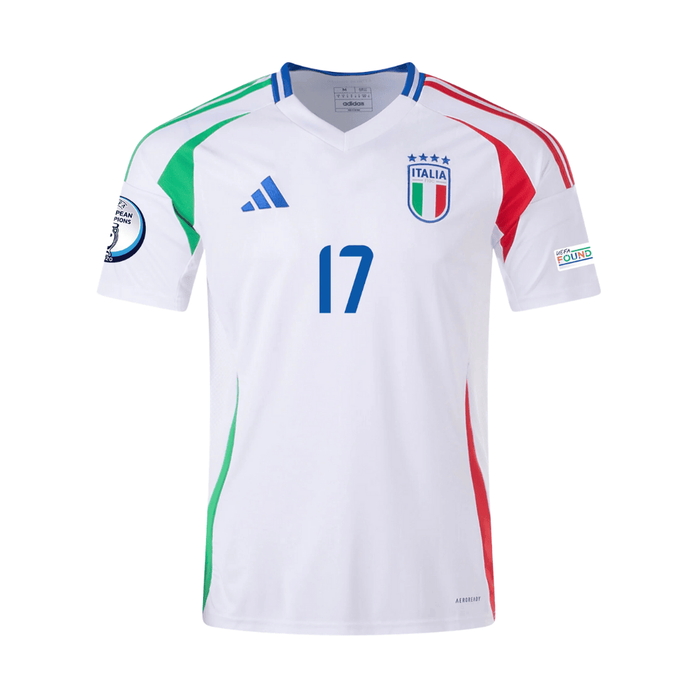 Ciro Immobile 17 Italy National Team 2024 Away Men Jersey - White