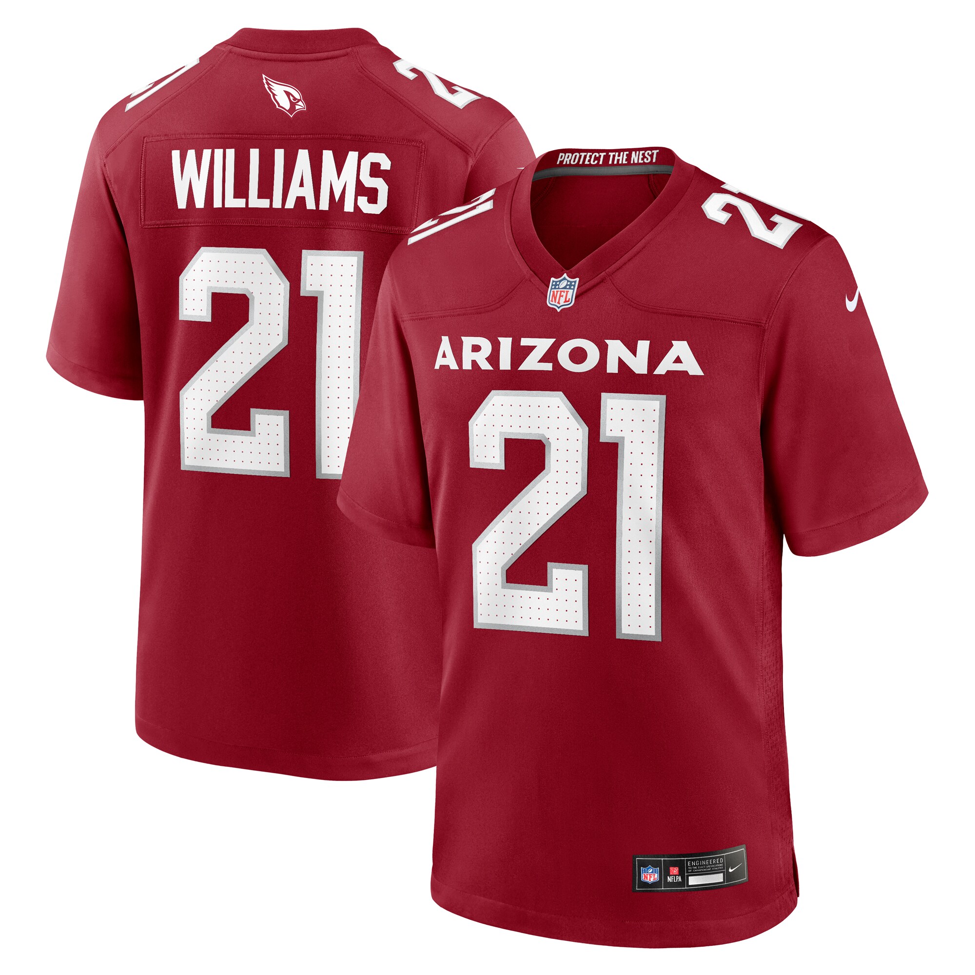 Garrett Williams Arizona Cardinals   Game Jersey -  Cardinal