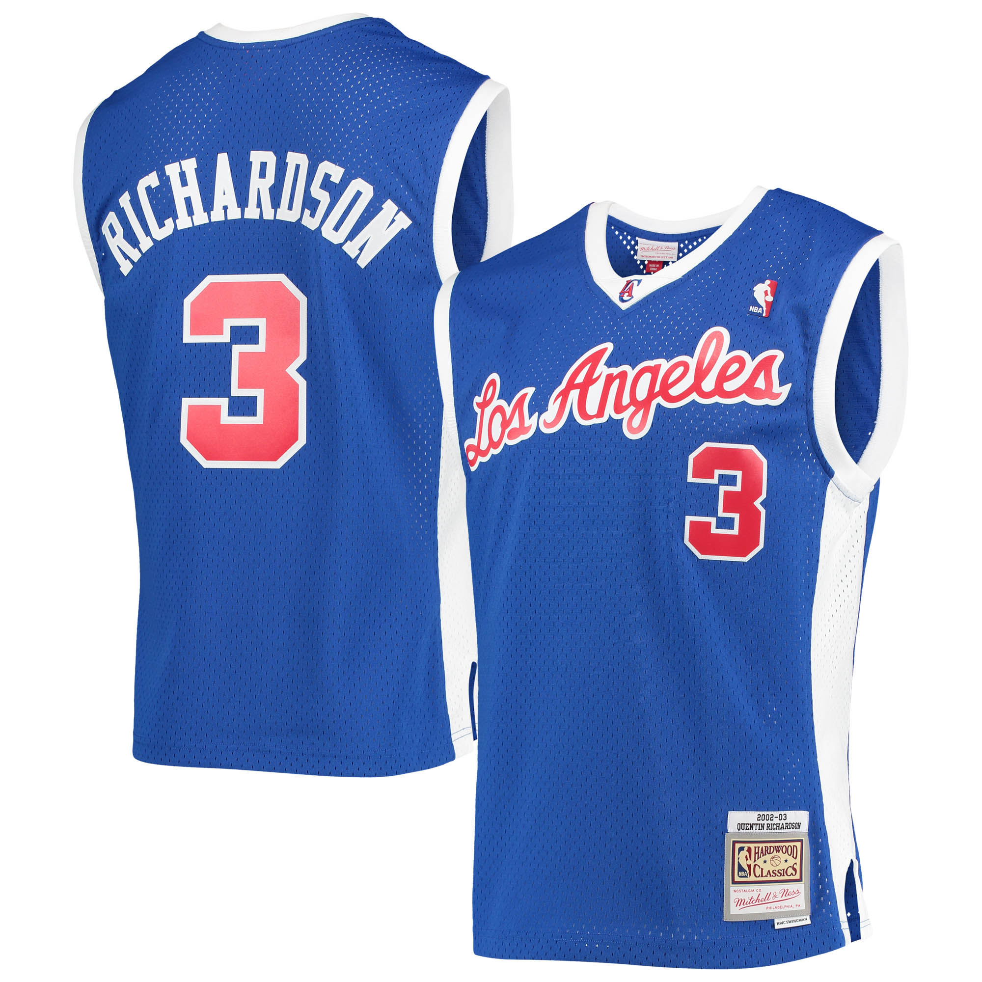 Quentin Richardson LA Clippers Mitchell & Ness 2001\/02 Hardwood Classics Swingman Jersey - Royal