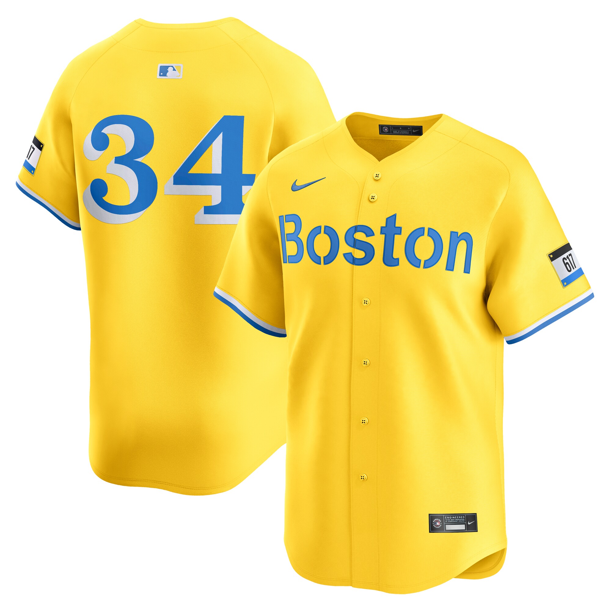 David Ortiz Boston Red Sox  City Connect Retired Player Jersey - Gold